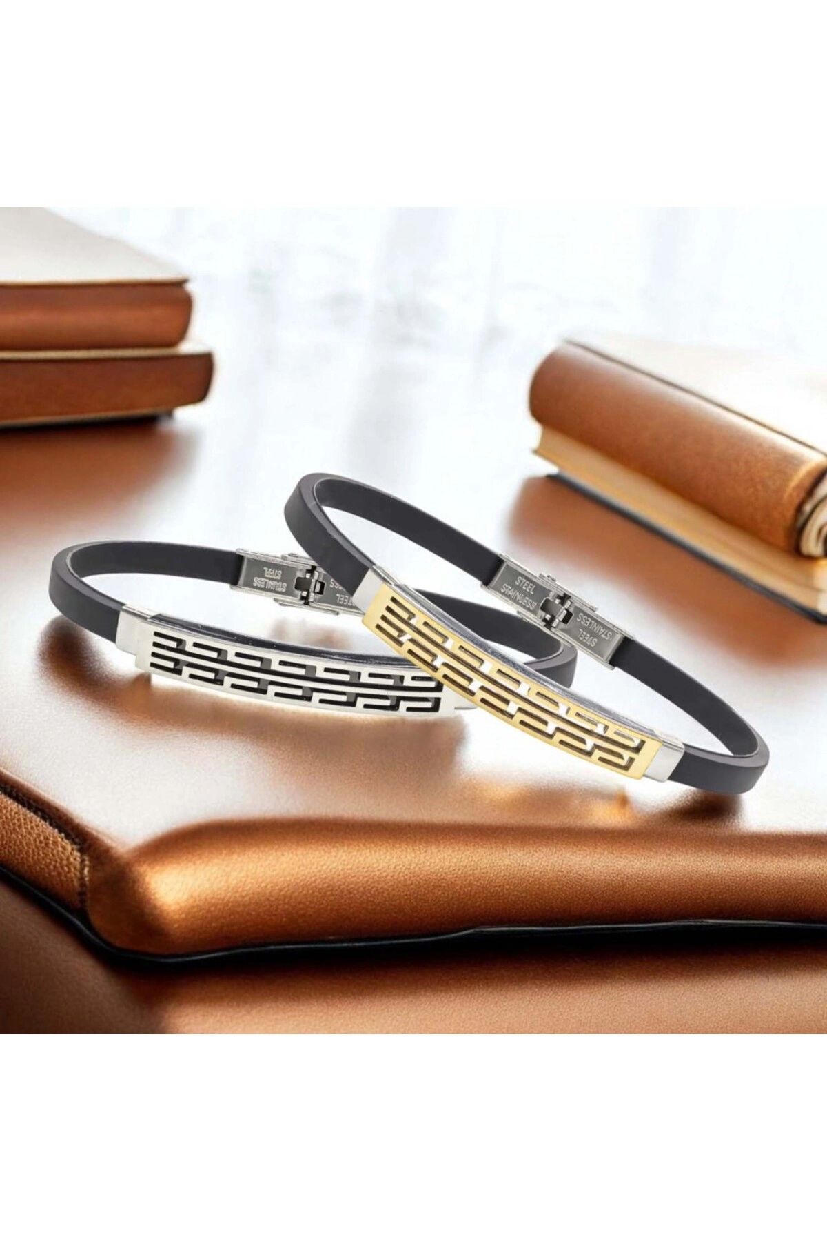 Desenli Çelik Bileklik-4