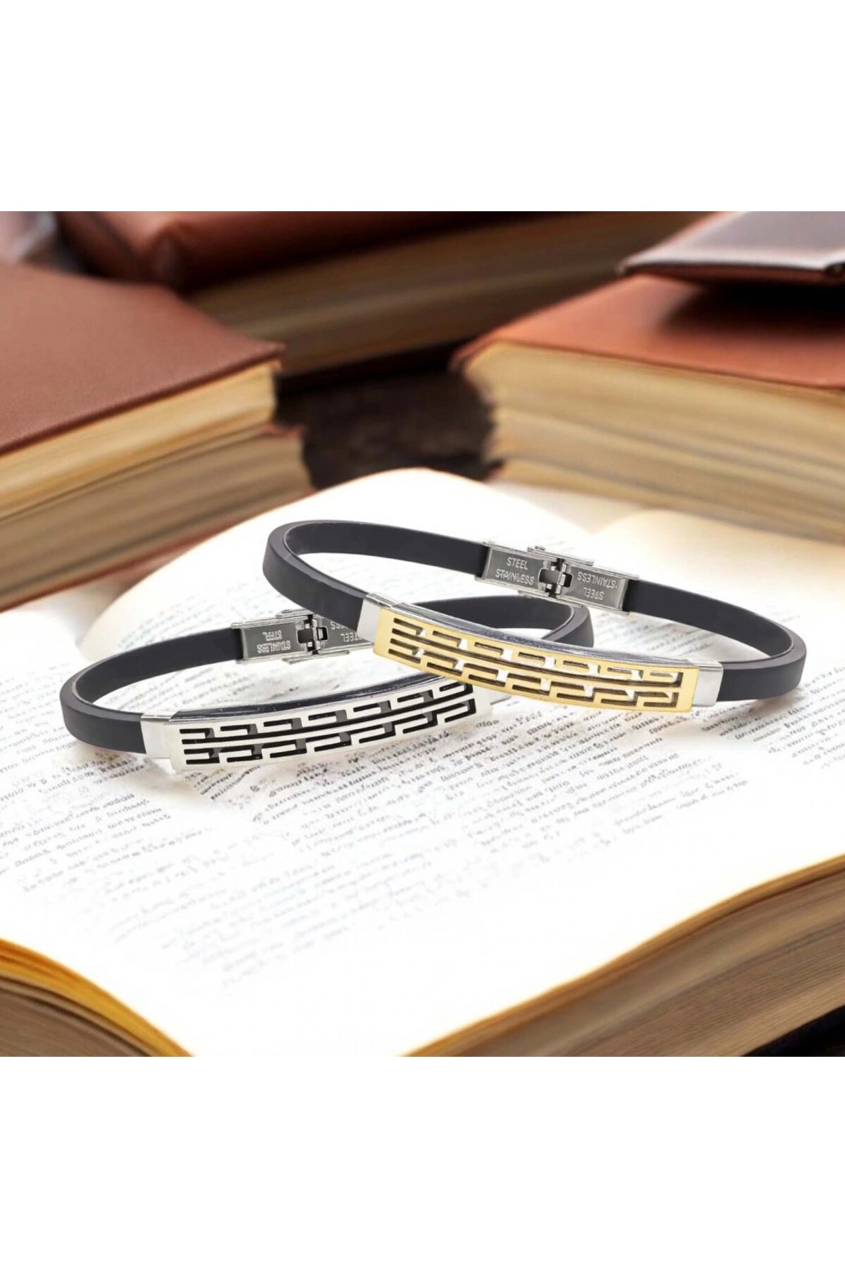 Desenli Çelik Bileklik-5