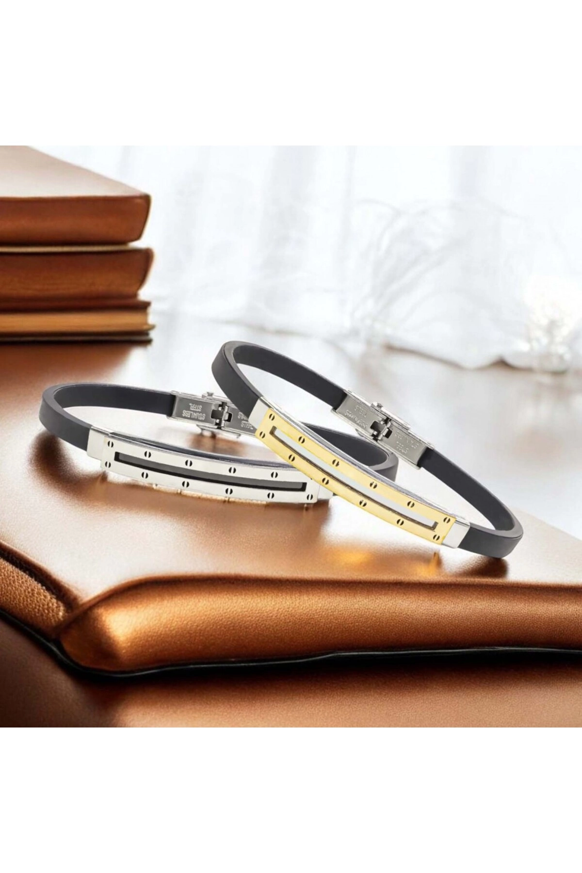 Desenli Çelik Bileklik-4