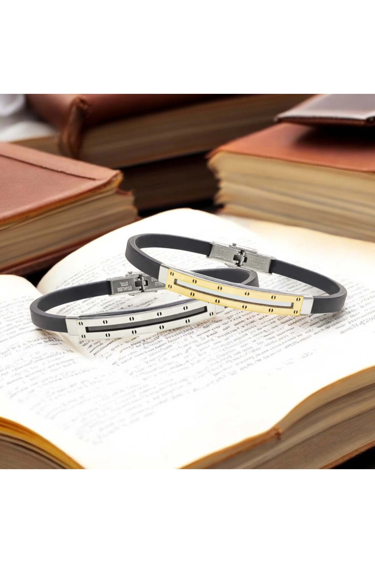 Desenli Çelik Bileklik-5