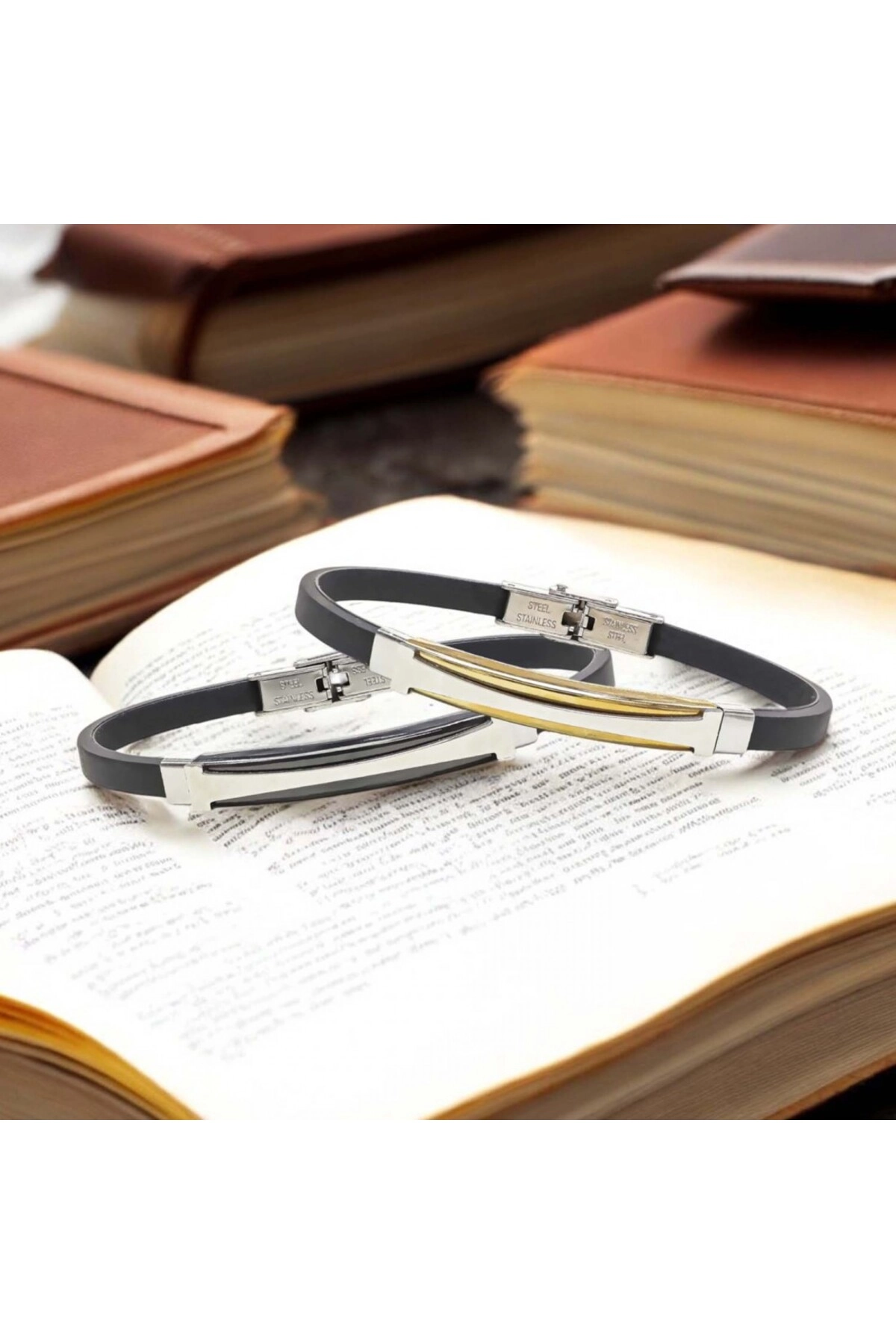 Desenli Çelik Bileklik-5