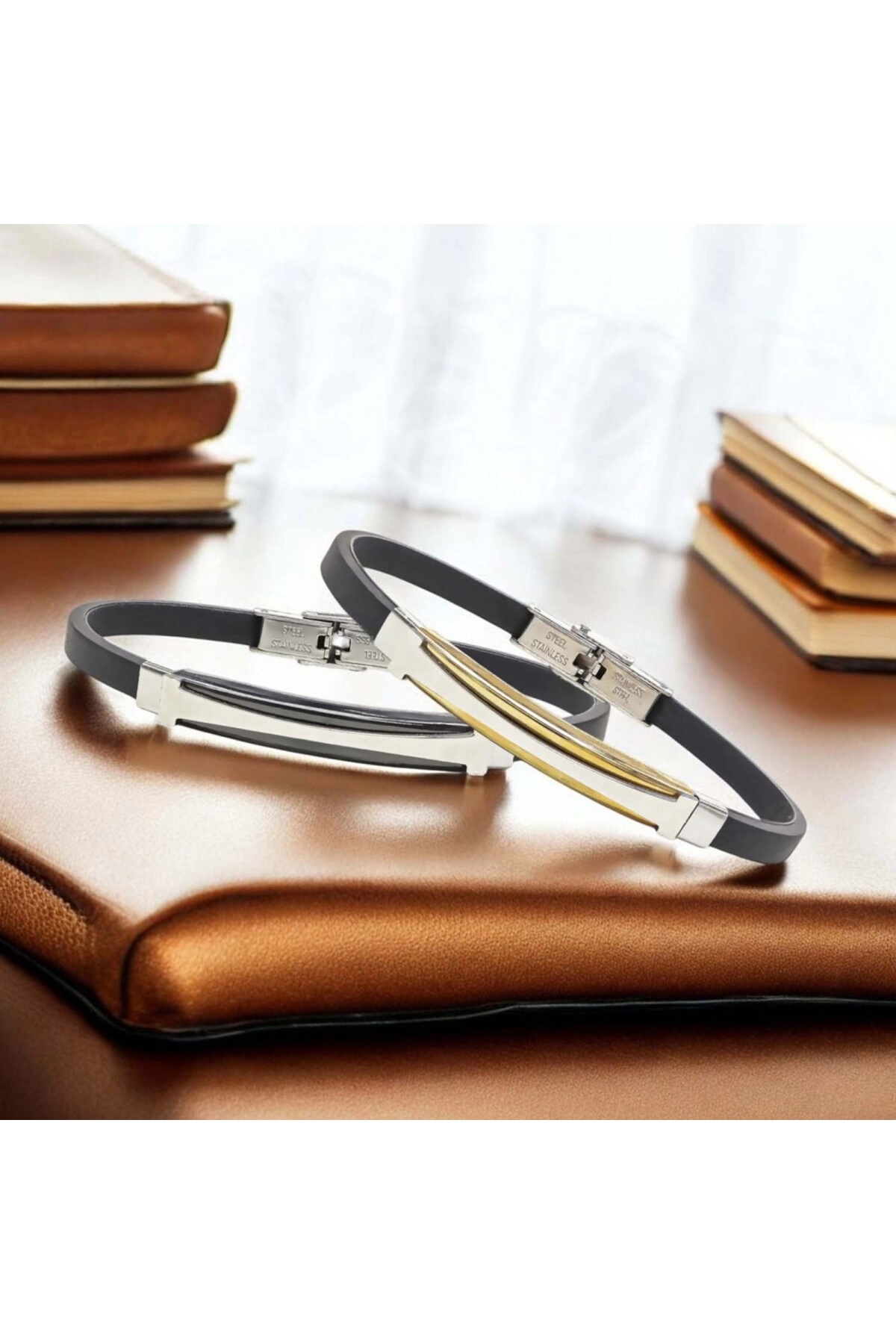 Desenli Çelik Bileklik-4
