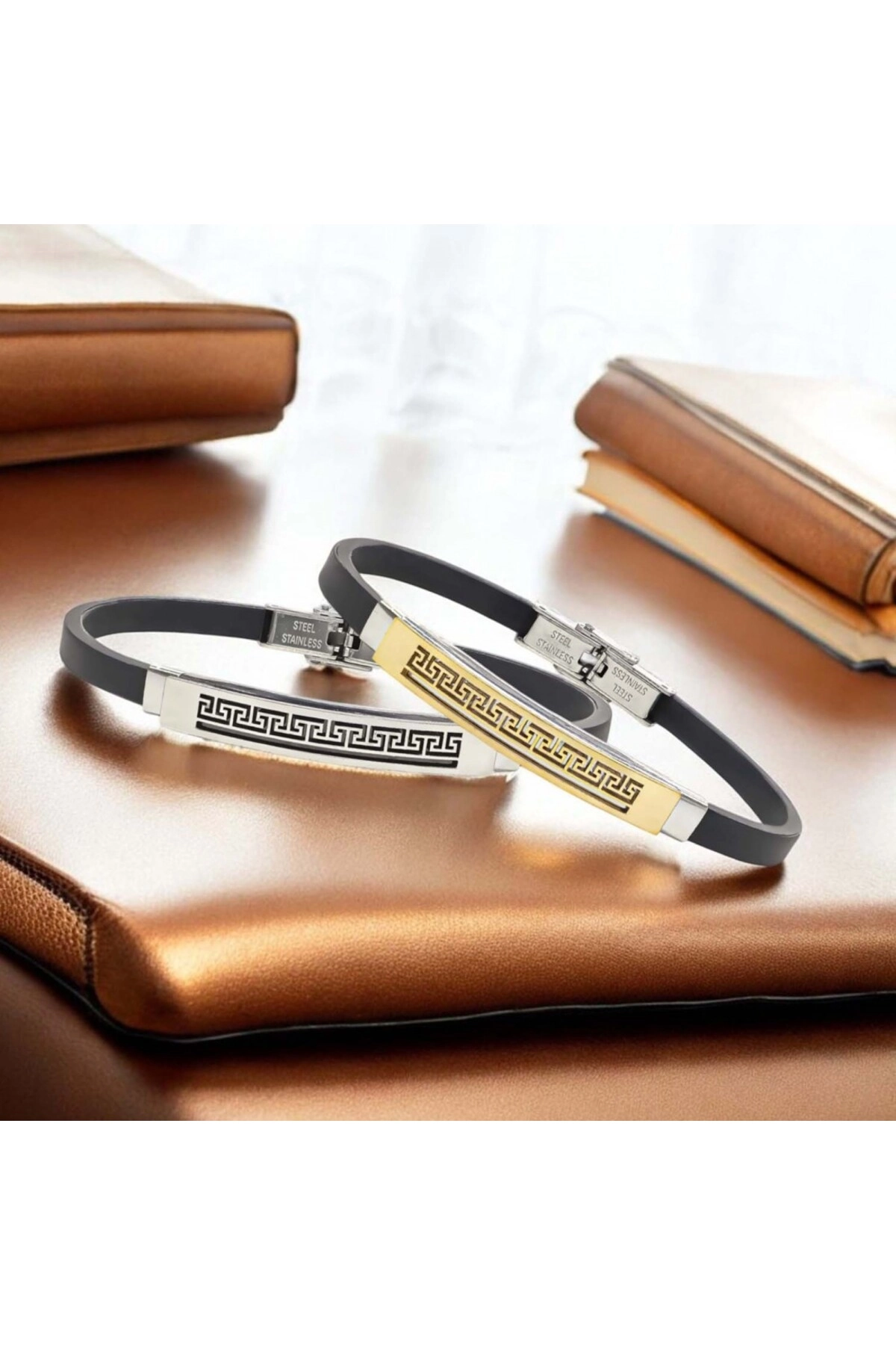 Desenli Çelik Bileklik-4