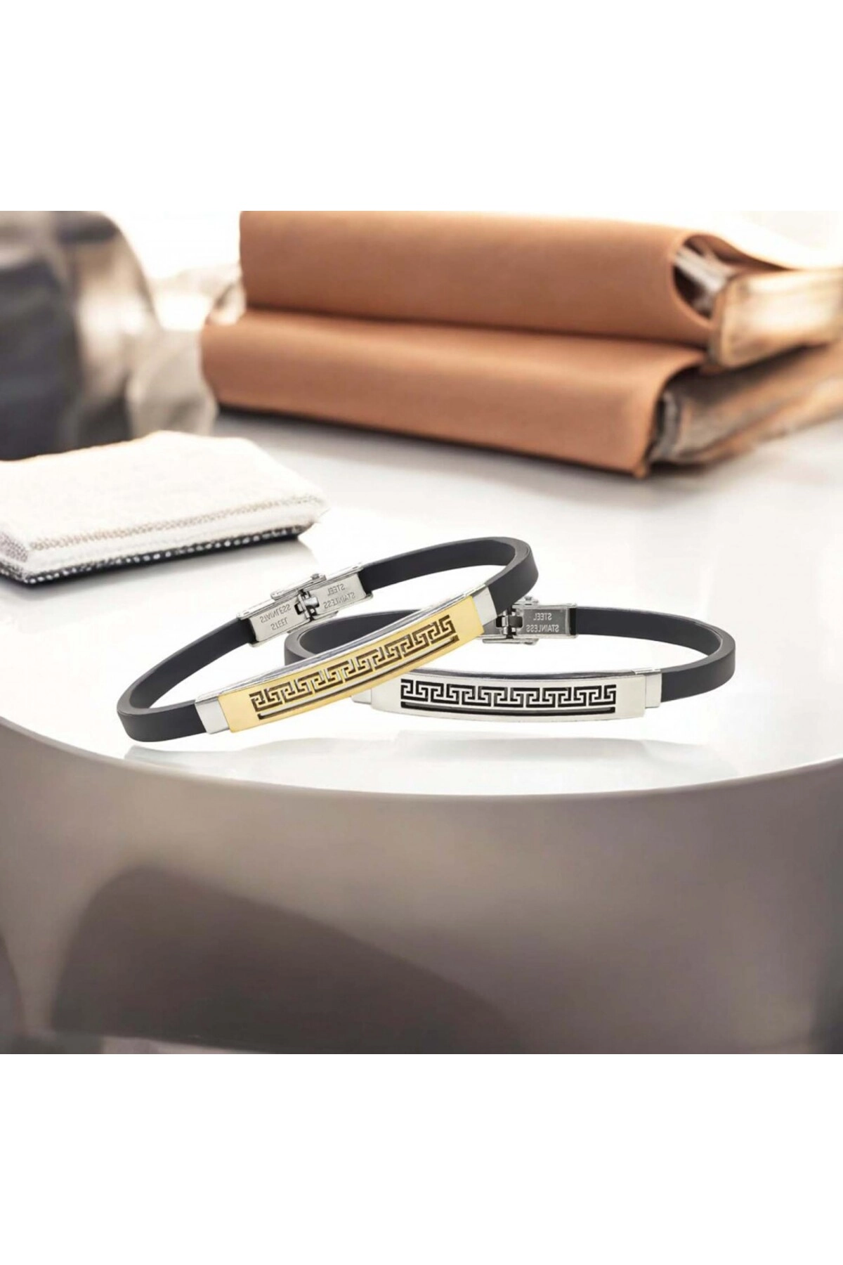 Desenli Çelik Bileklik-3