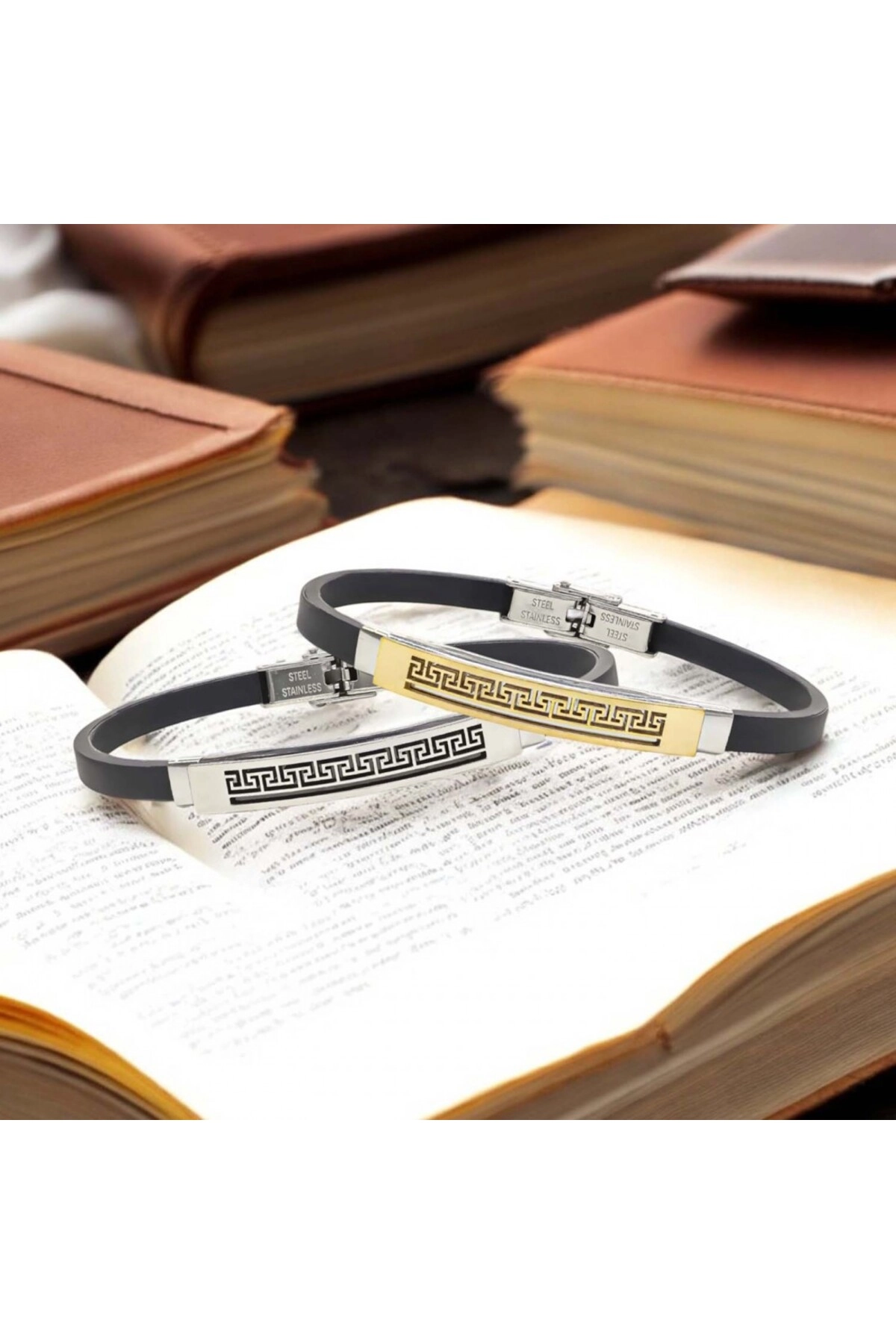 Desenli Çelik Bileklik-5