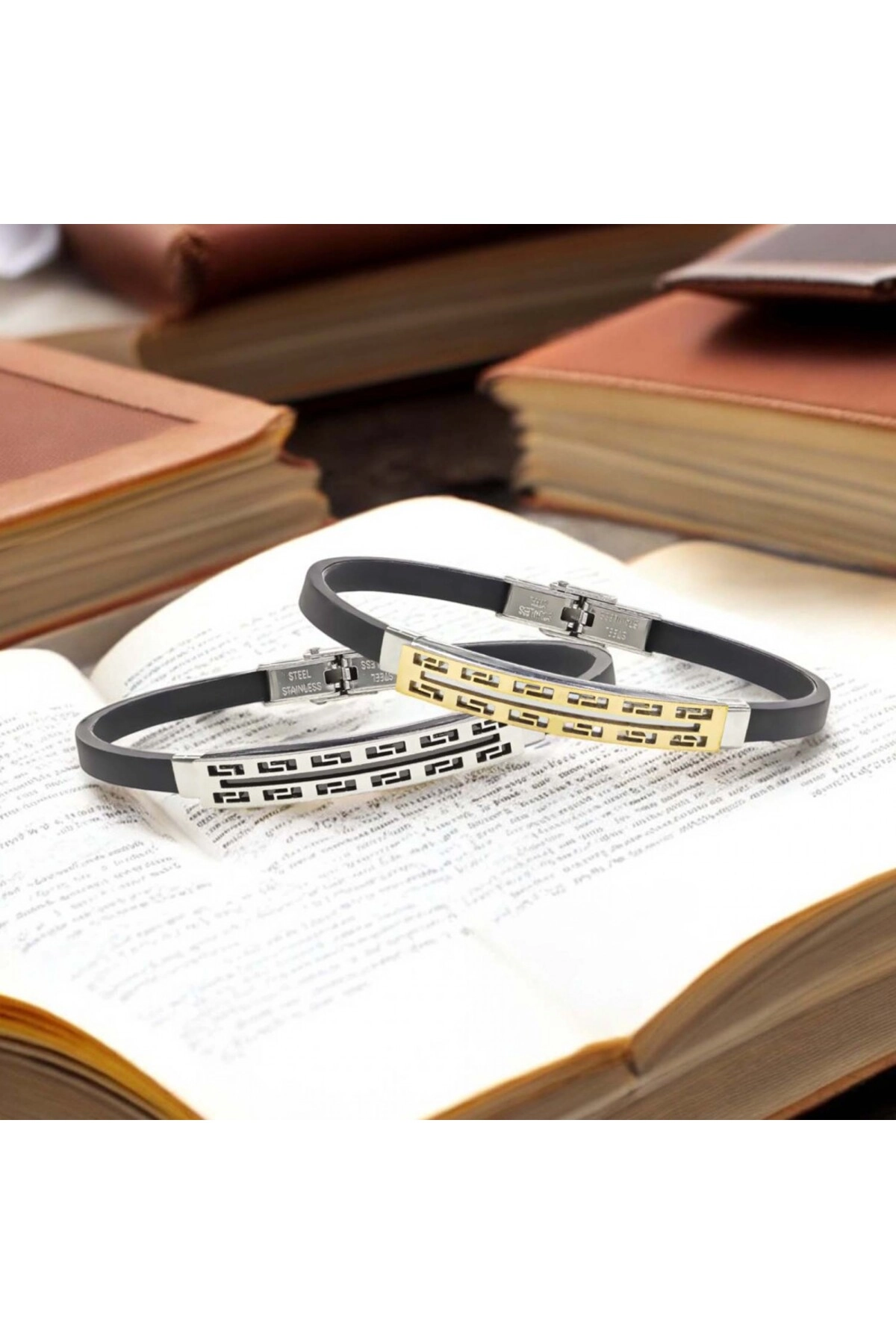 Desenli Çelik Bileklik-5