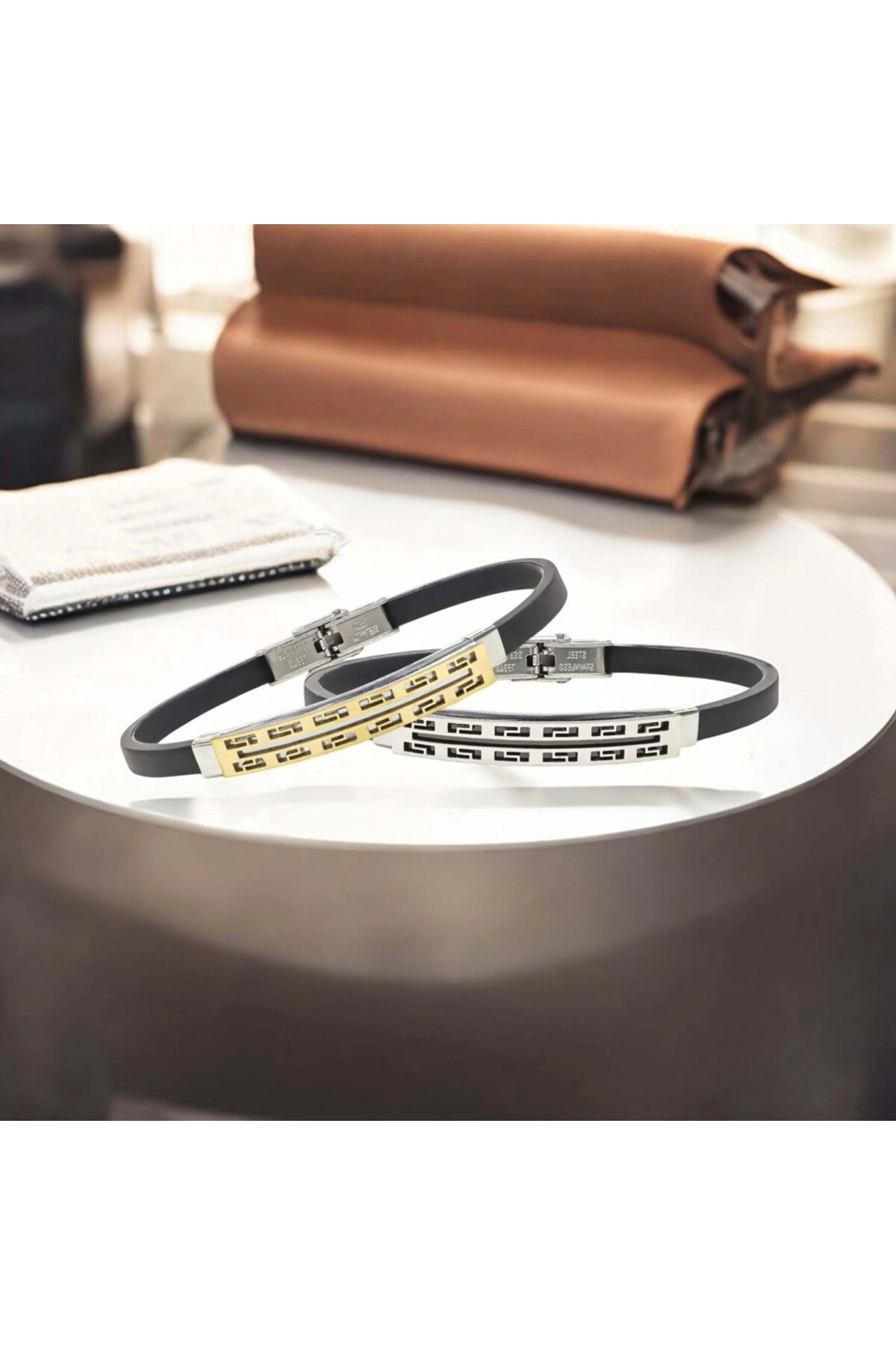 Desenli Çelik Bileklik-3