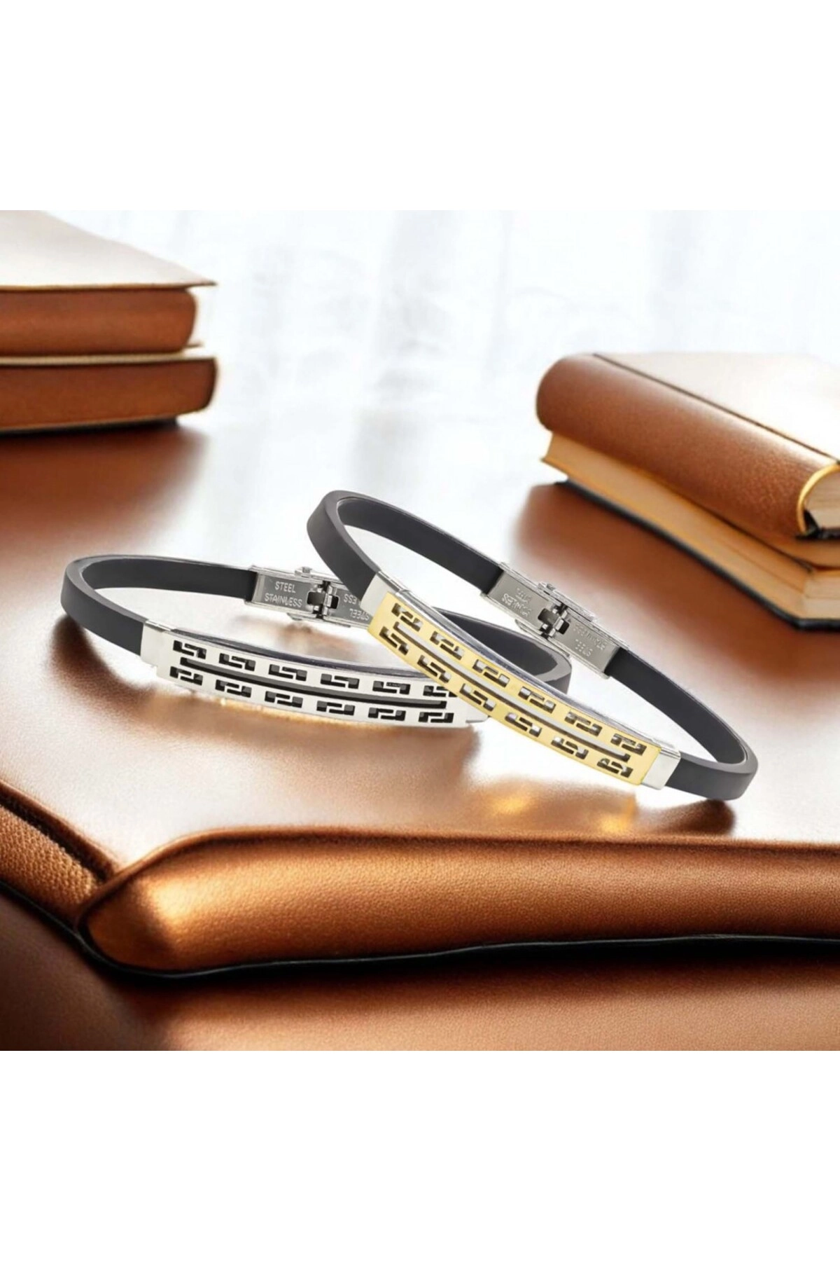 Desenli Çelik Bileklik-4