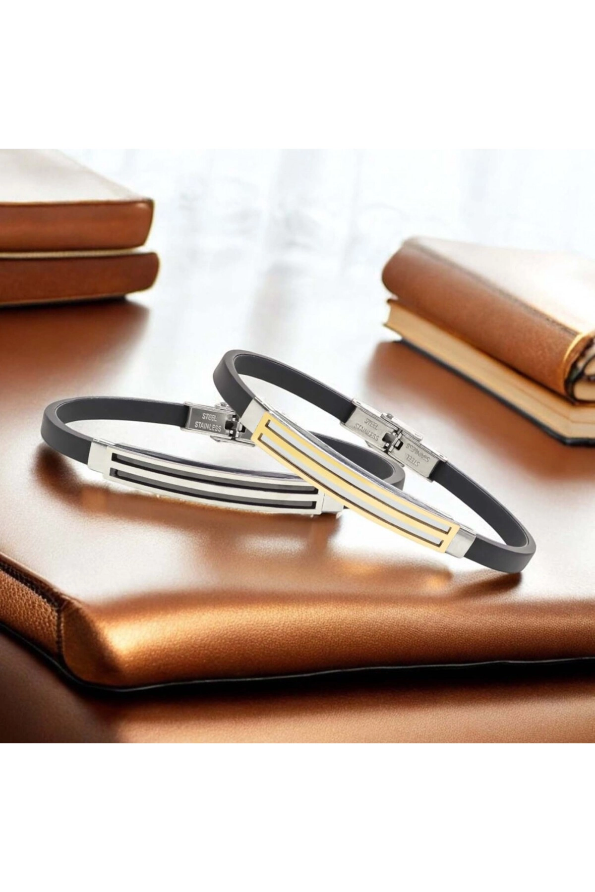 Desenli Çelik Bileklik-4