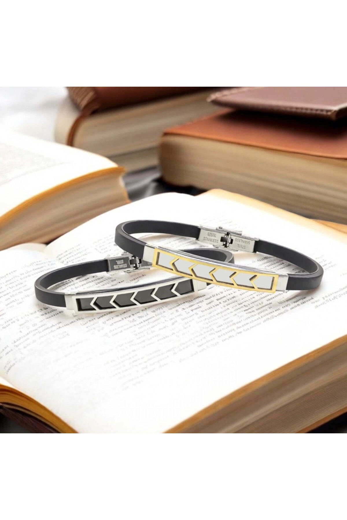 Desenli Çelik Bileklik-5