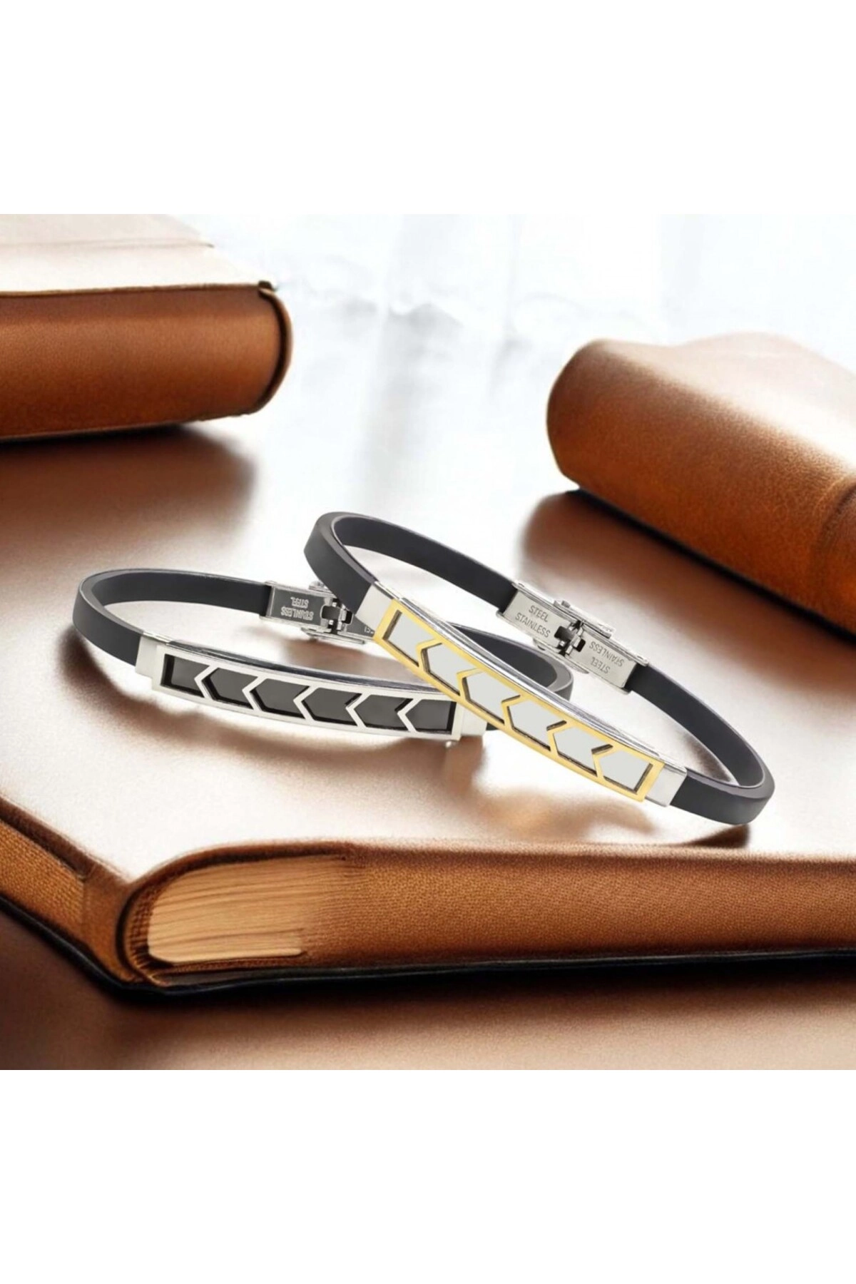 Desenli Çelik Bileklik-4