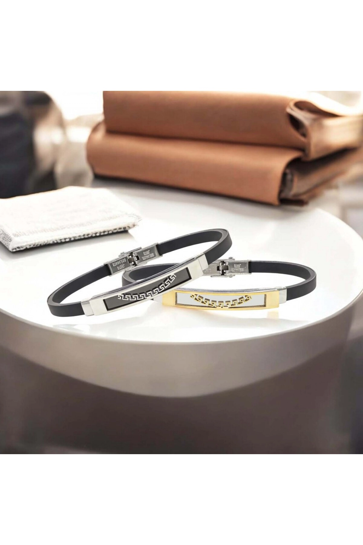 Desenli Çelik Bileklik-3