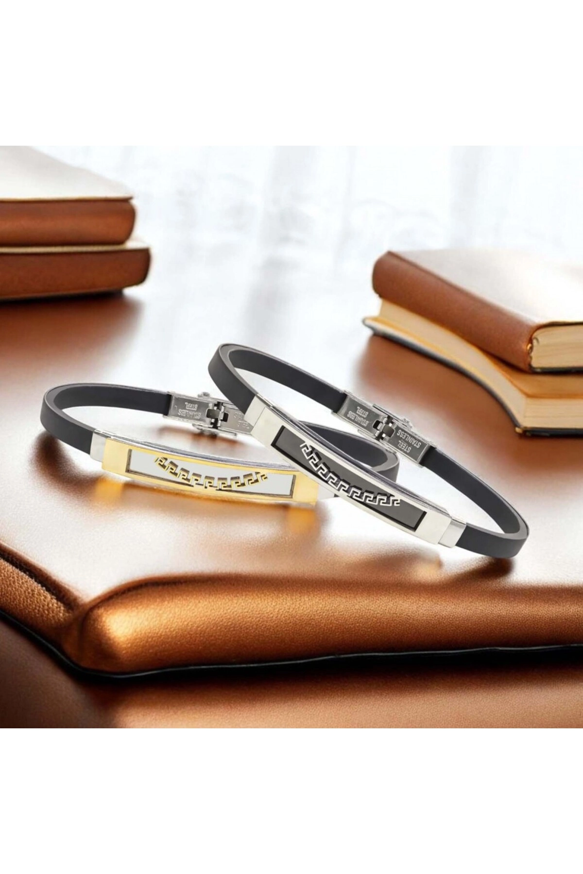 Desenli Çelik Bileklik-4