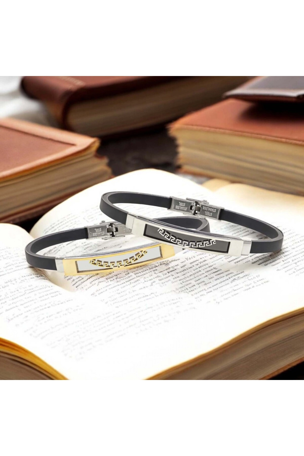Desenli Çelik Bileklik-5