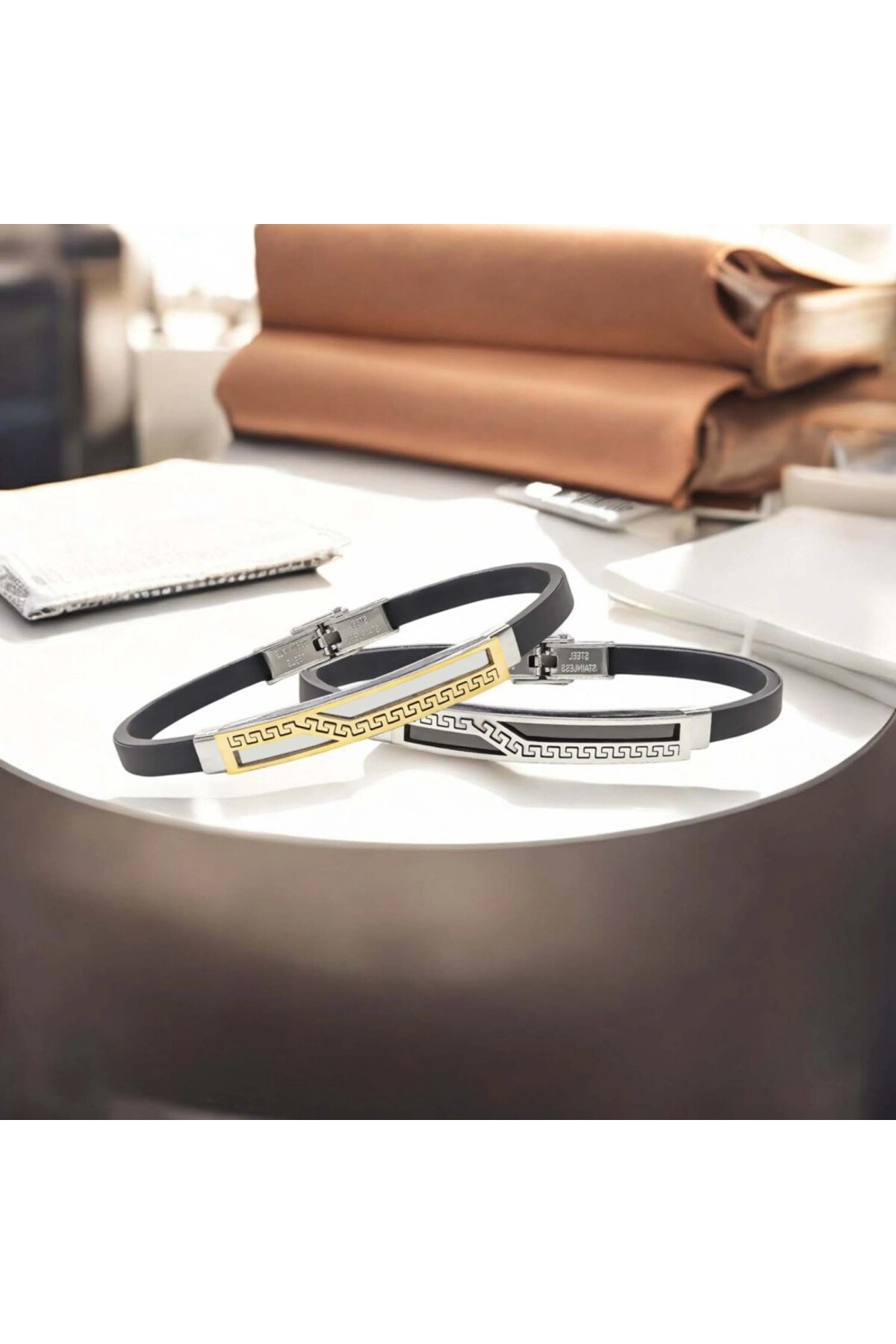 Desenli Çelik Bileklik-4