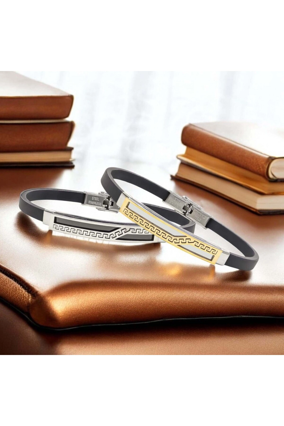 Desenli Çelik Bileklik-5