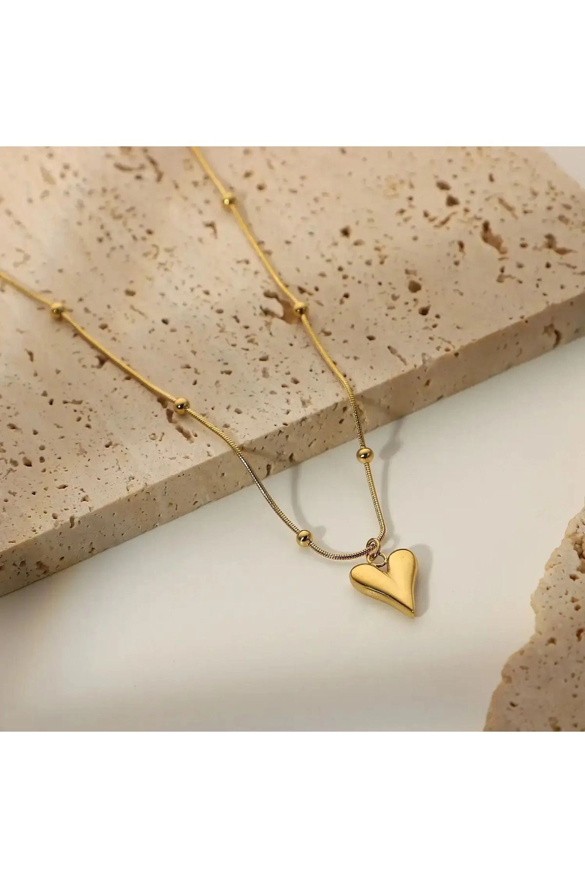 Dorikalı | Kalp Kolye | 316l Çelik - Kararmaz | Hediye Paketi-0