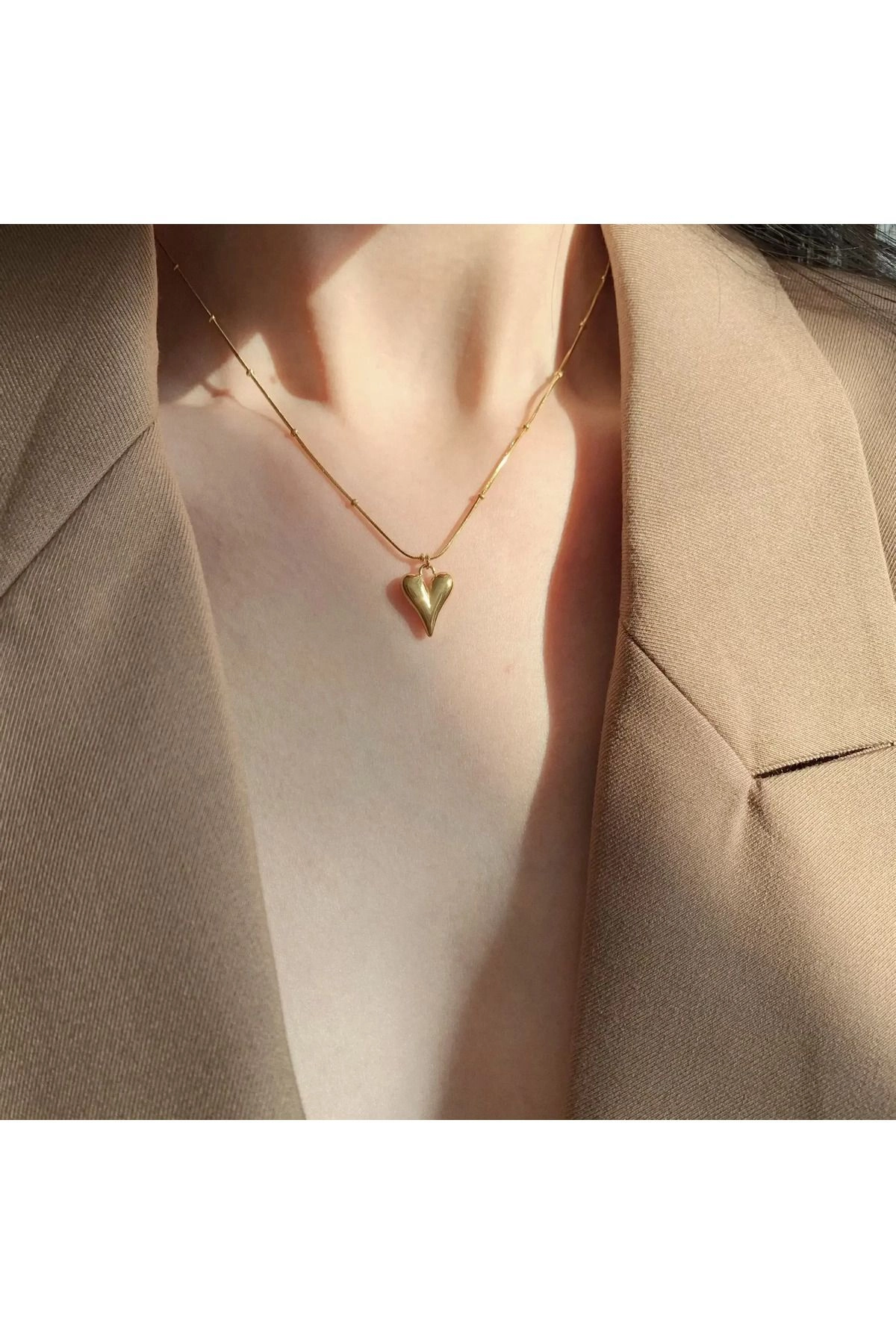 Dorikalı | Kalp Kolye | 316l Çelik - Kararmaz | Hediye Paketi-4