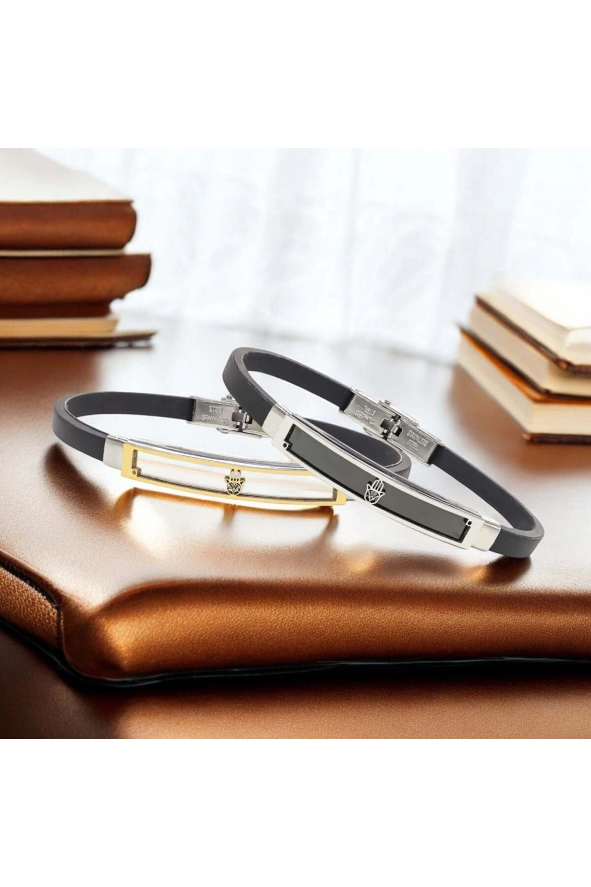 Fatma Ana Eli Desenli Çelik Bileklik-4