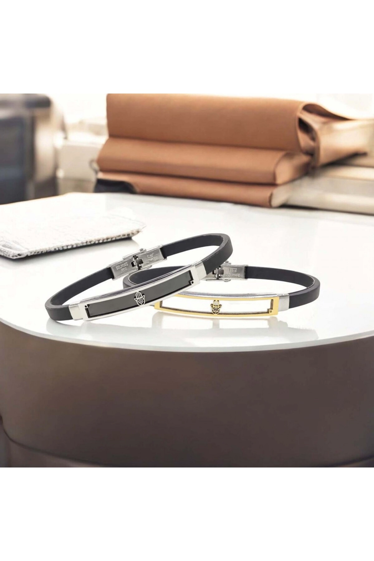 Fatma Ana Eli Desenli Çelik Bileklik-3