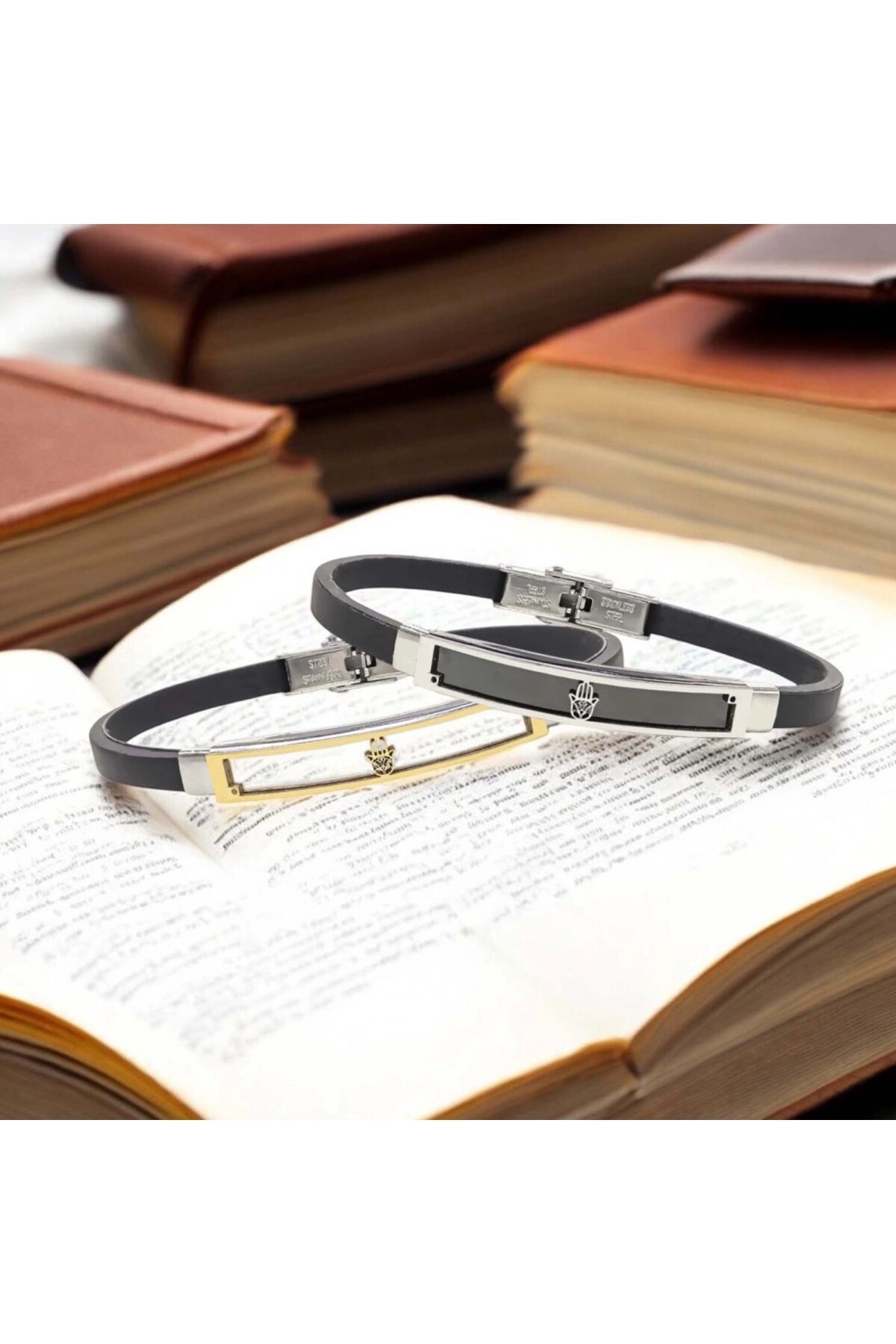 Fatma Ana Eli Desenli Çelik Bileklik-5