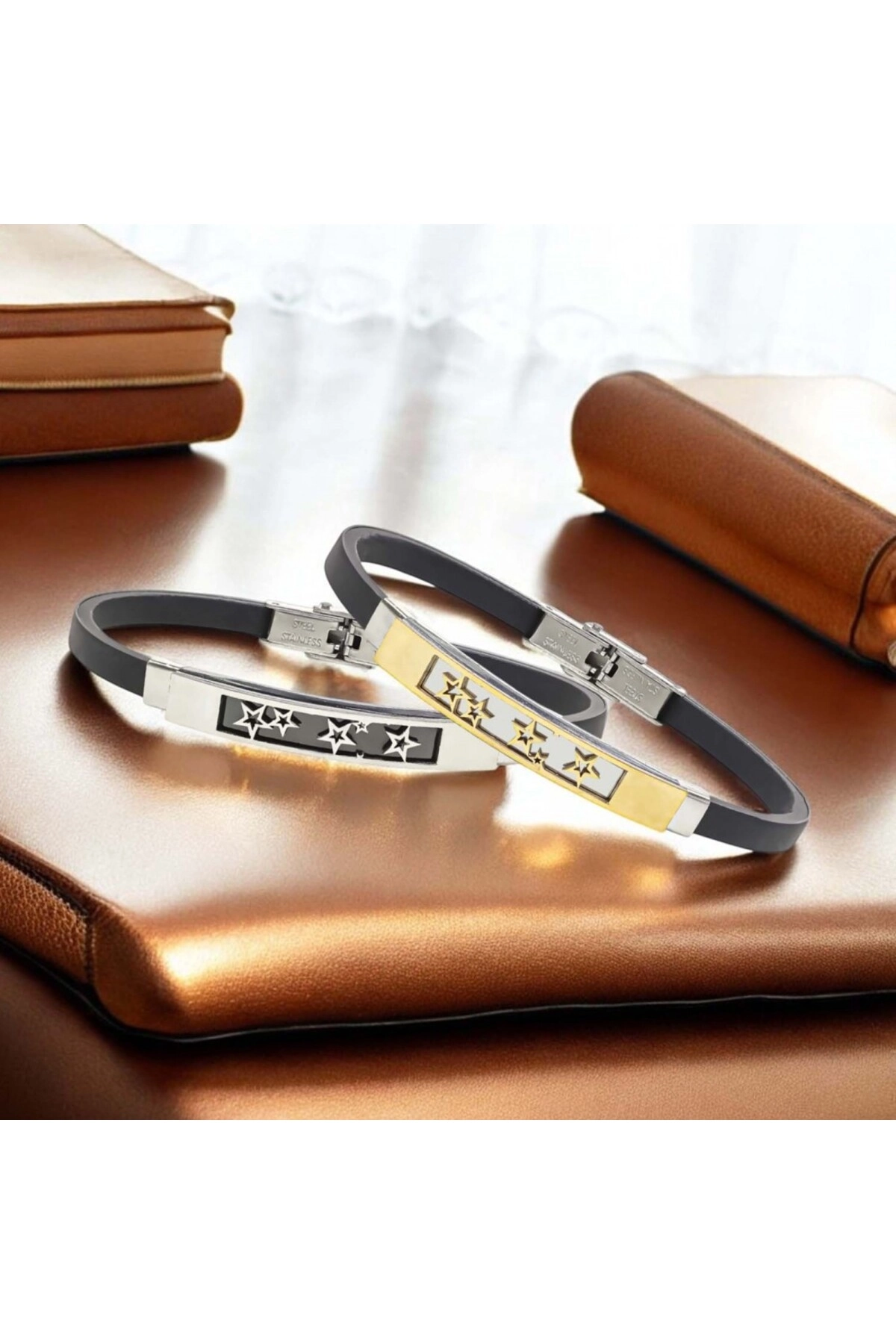 Galaksi Yıldızlar Desenli Çelik Bileklik-4