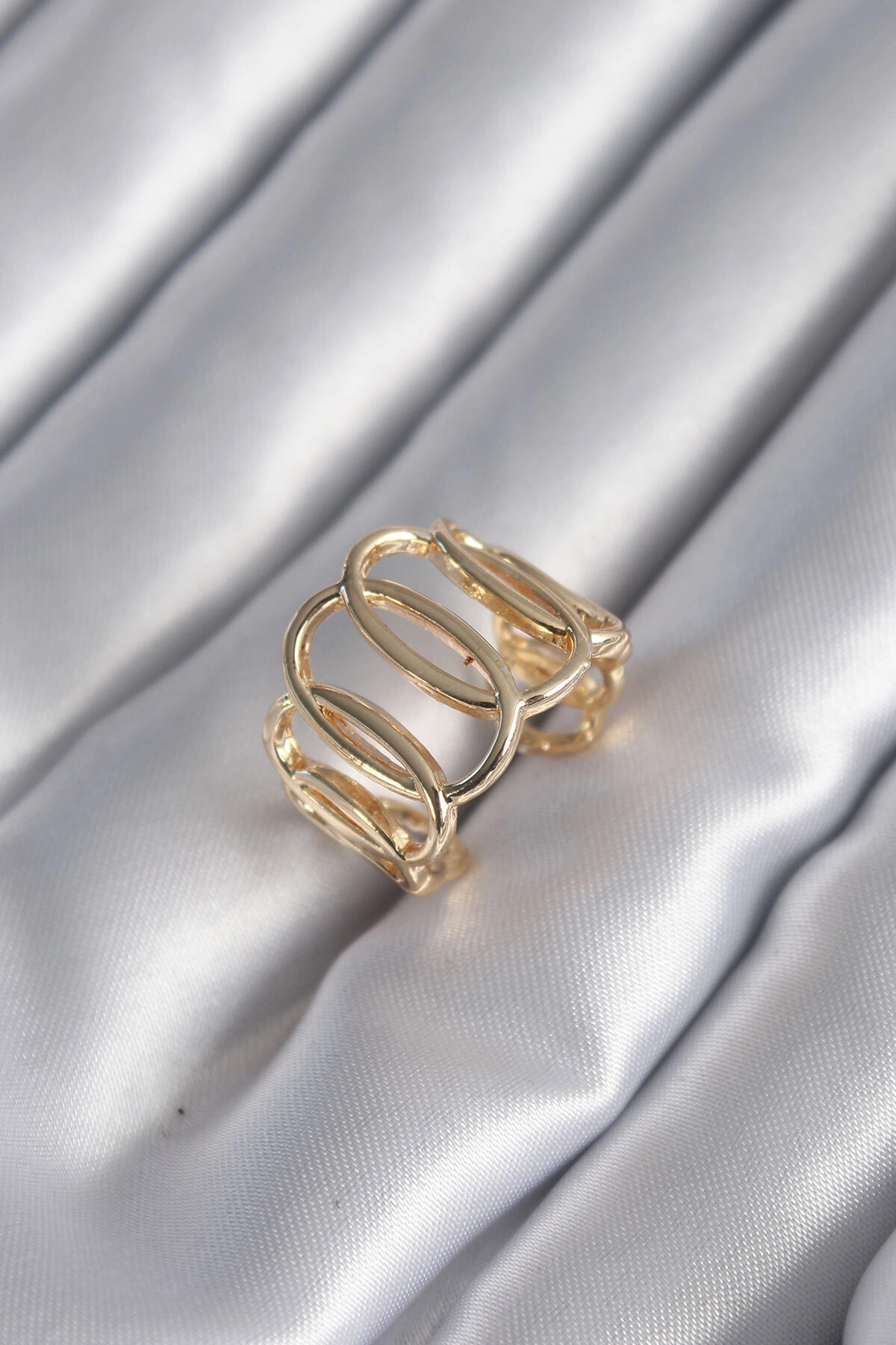 Gold Renk Ayarlanabilir Samanyolu Kadın Yüzük-0