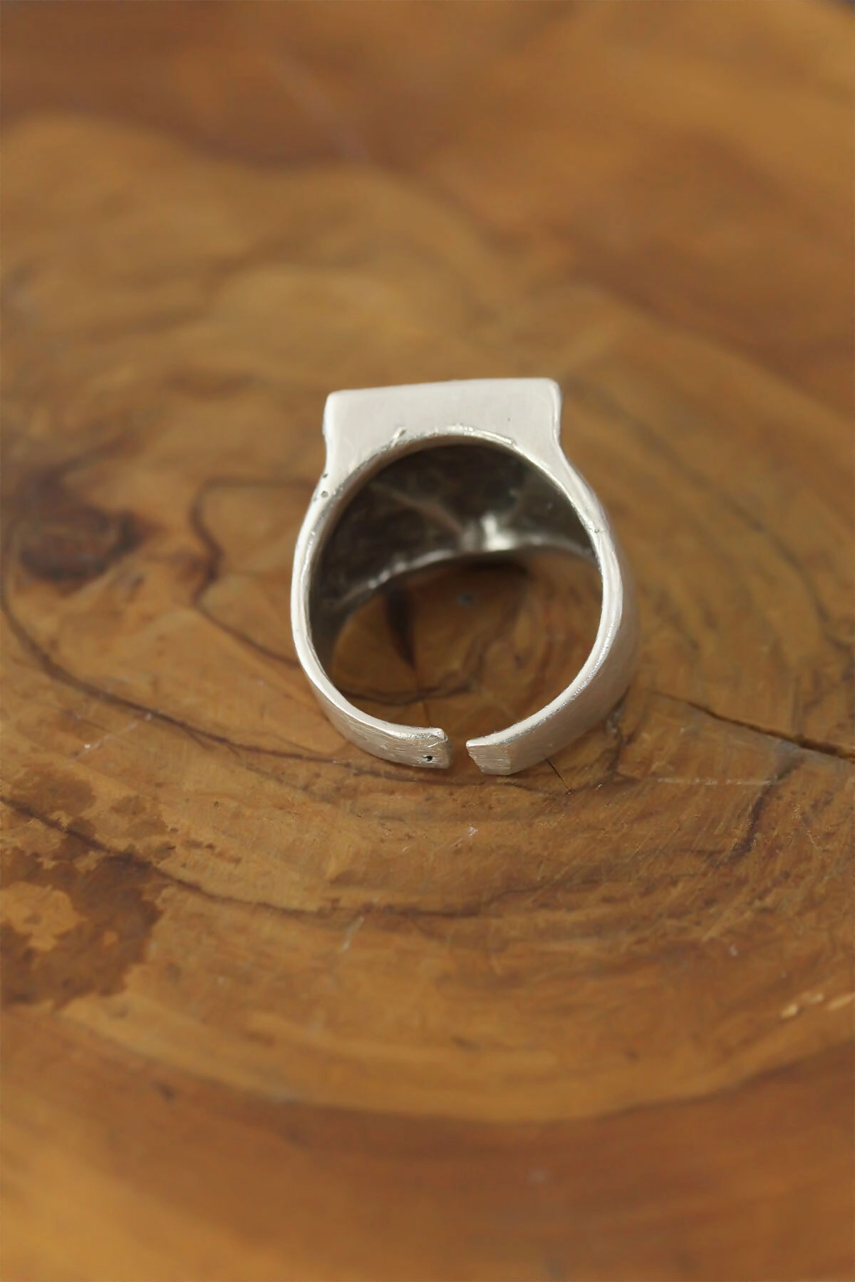 Göz Detay Metal Ayarlanabilir Erkek Yüzük-1