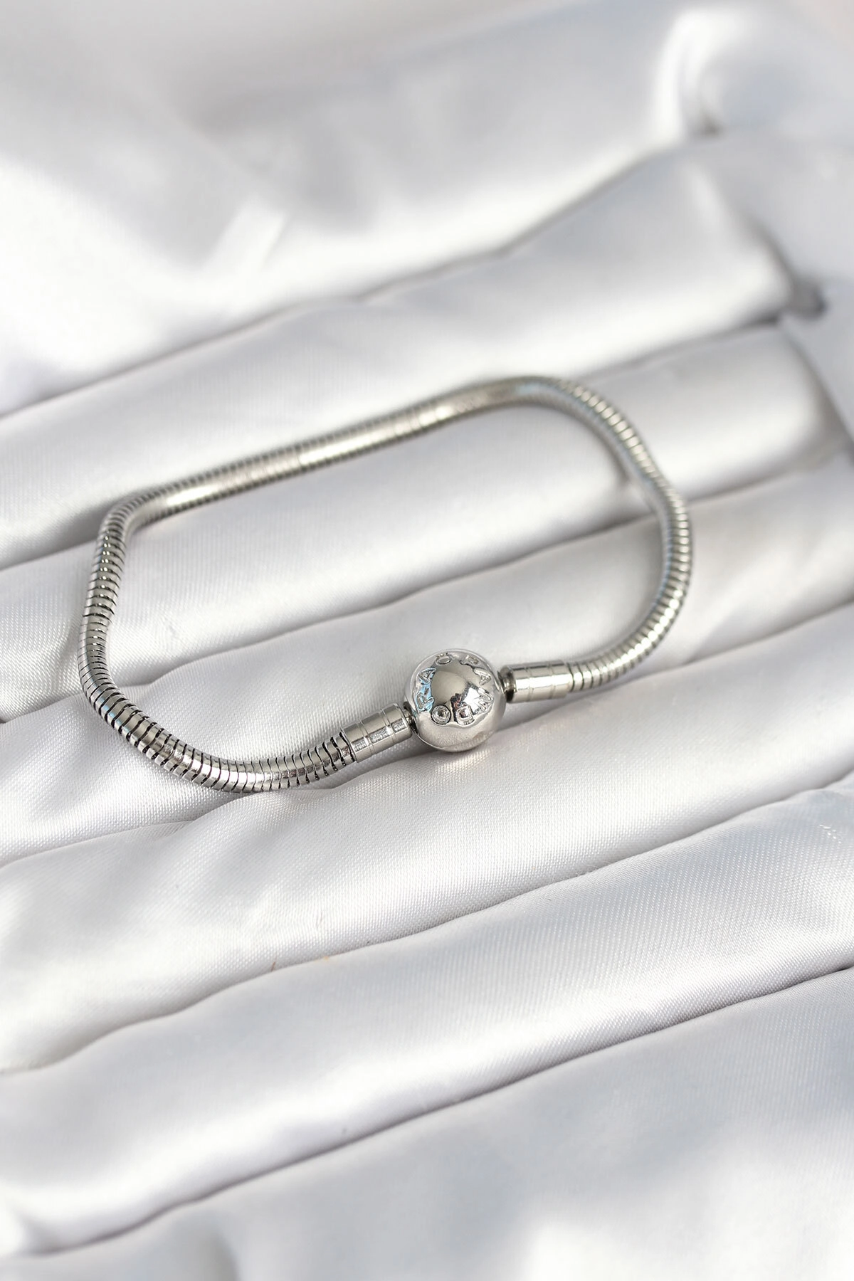 Gümüş Renk Pirinç Charm Bileklik-0