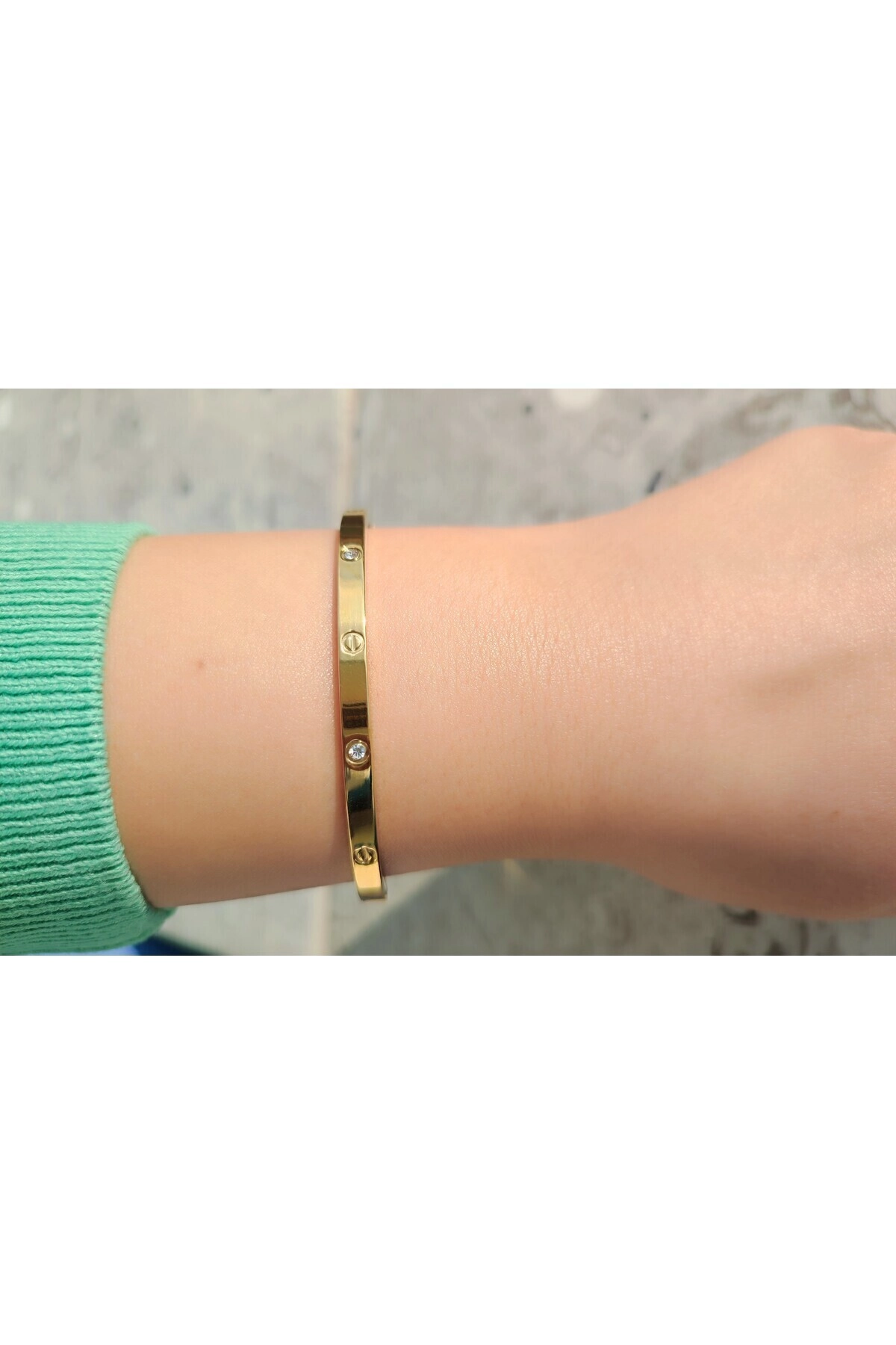 Ince Bileklik Taşlı | 316l Çelik - Kararmaz | Hediye Kadın-0