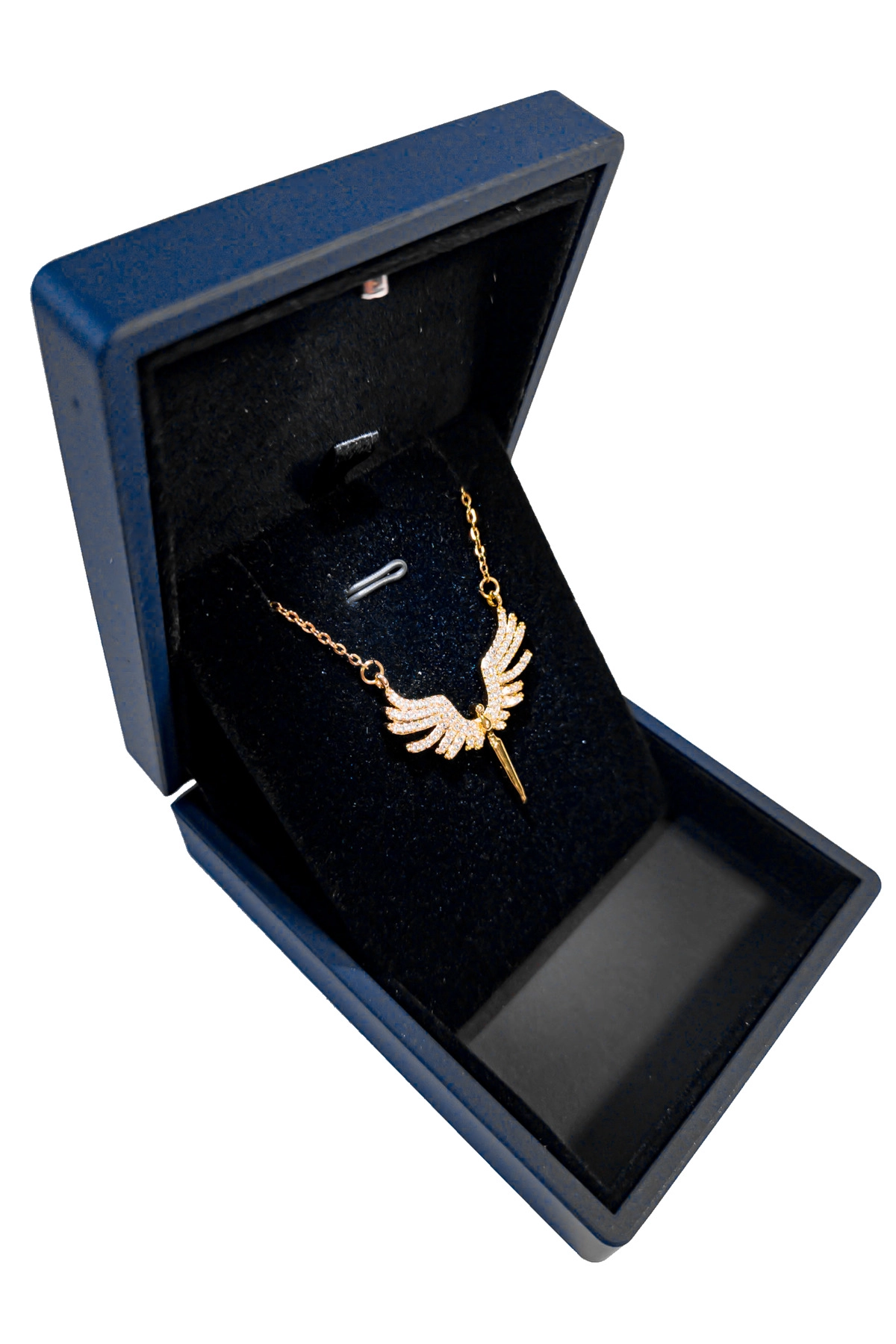 Işıklı Premium Kutuda Mikail Melek Kolye | 316l Çelik - Kararmaz | Hediye Kadın-3