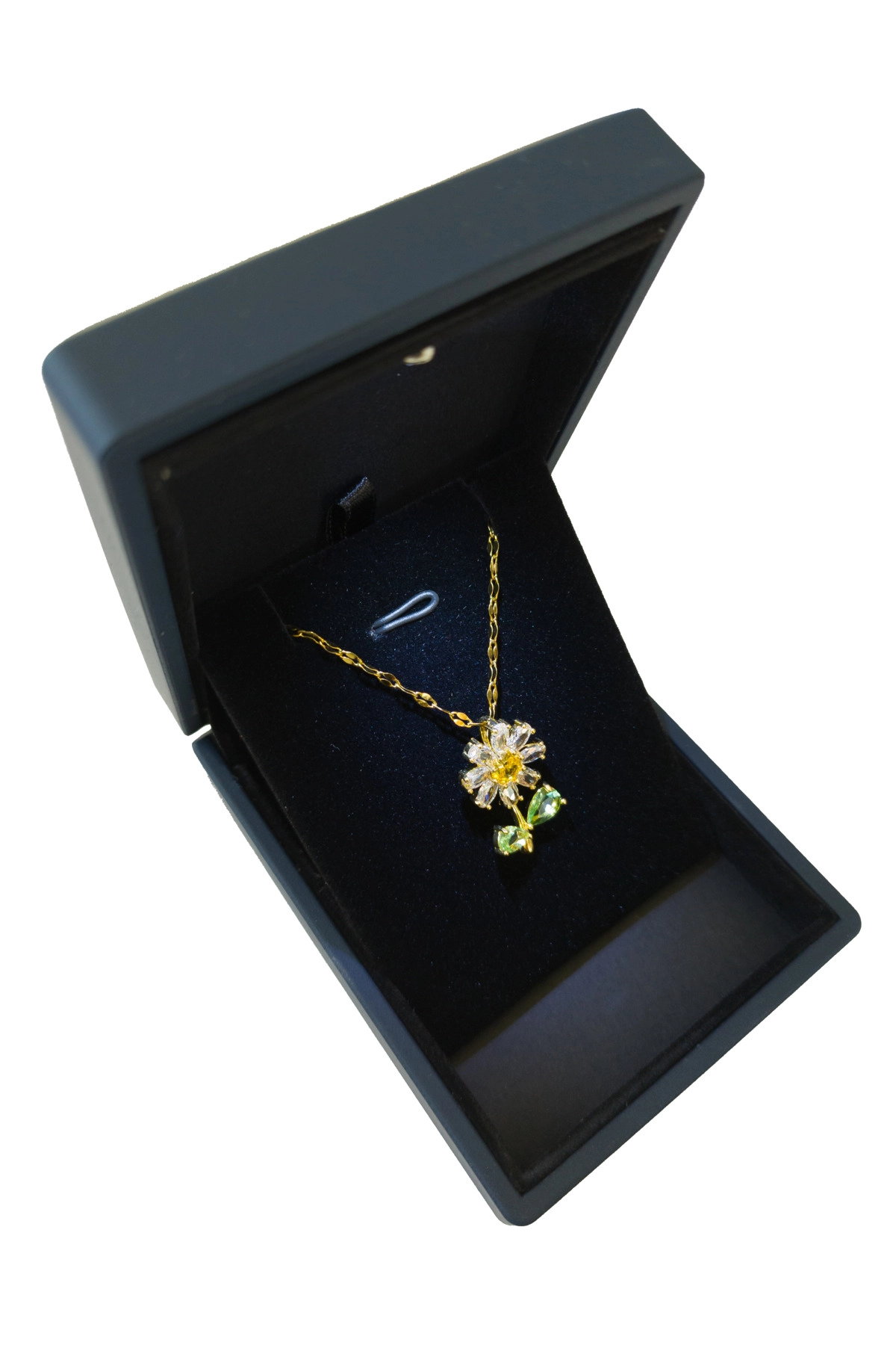 Işıklı Premium Kutuda | Papatya Kolye | 316l Çelik - Kararmaz | Hediye Kadın-3