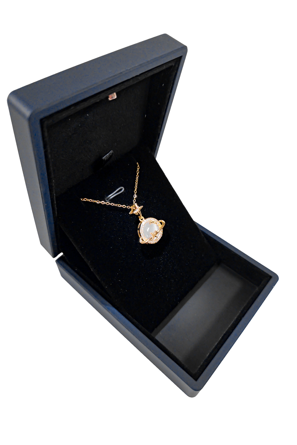 Işıklı Premium Kutuda Satürn Star Kolye Gold | 316l Çelik - Kararmaz | Hediye Kadın-3