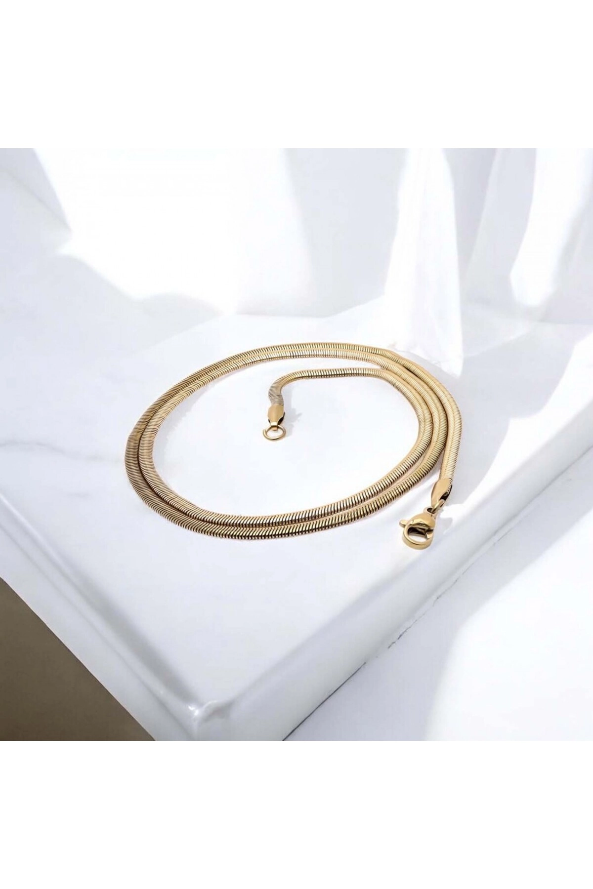 İtalyan Çelik Kolye 1,5Mm X 3Mm-2