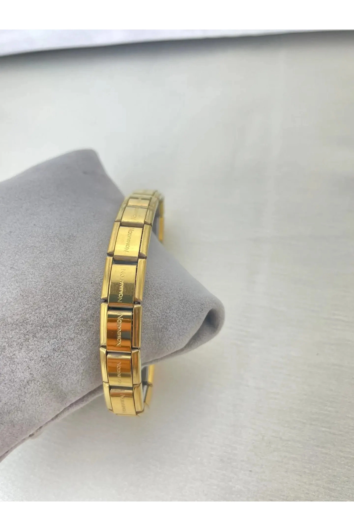İtalyan Charm (Nomination) Çıkarılabilir Çelik Esnek Bileklik Gold-0