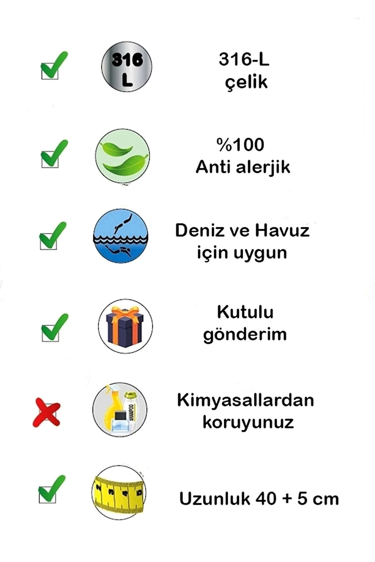 Kalpli Şans Kolye | 316l Çelik - Kararmaz  | 316l Çelik - Kararmaz | Hediye Kadın-3