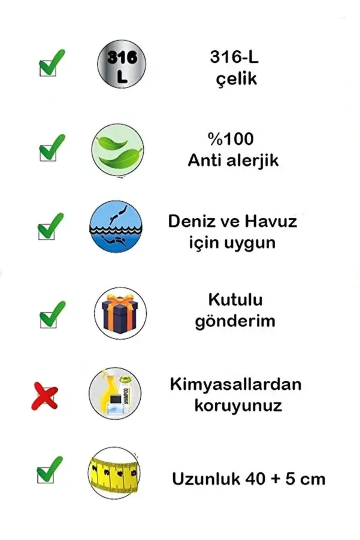 Kar Tanesi Kolye Gümüş | 316l Çelik - Kararmaz | Hediye Kadın-4