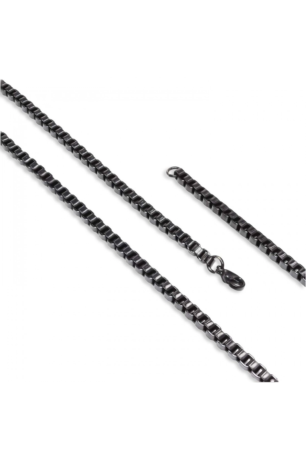 Kare Arnavut Çelik Kolye 4Mm-0