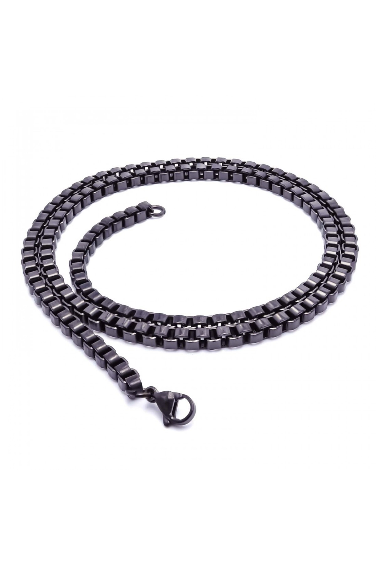 Kare Arnavut Çelik Kolye 4Mm-1