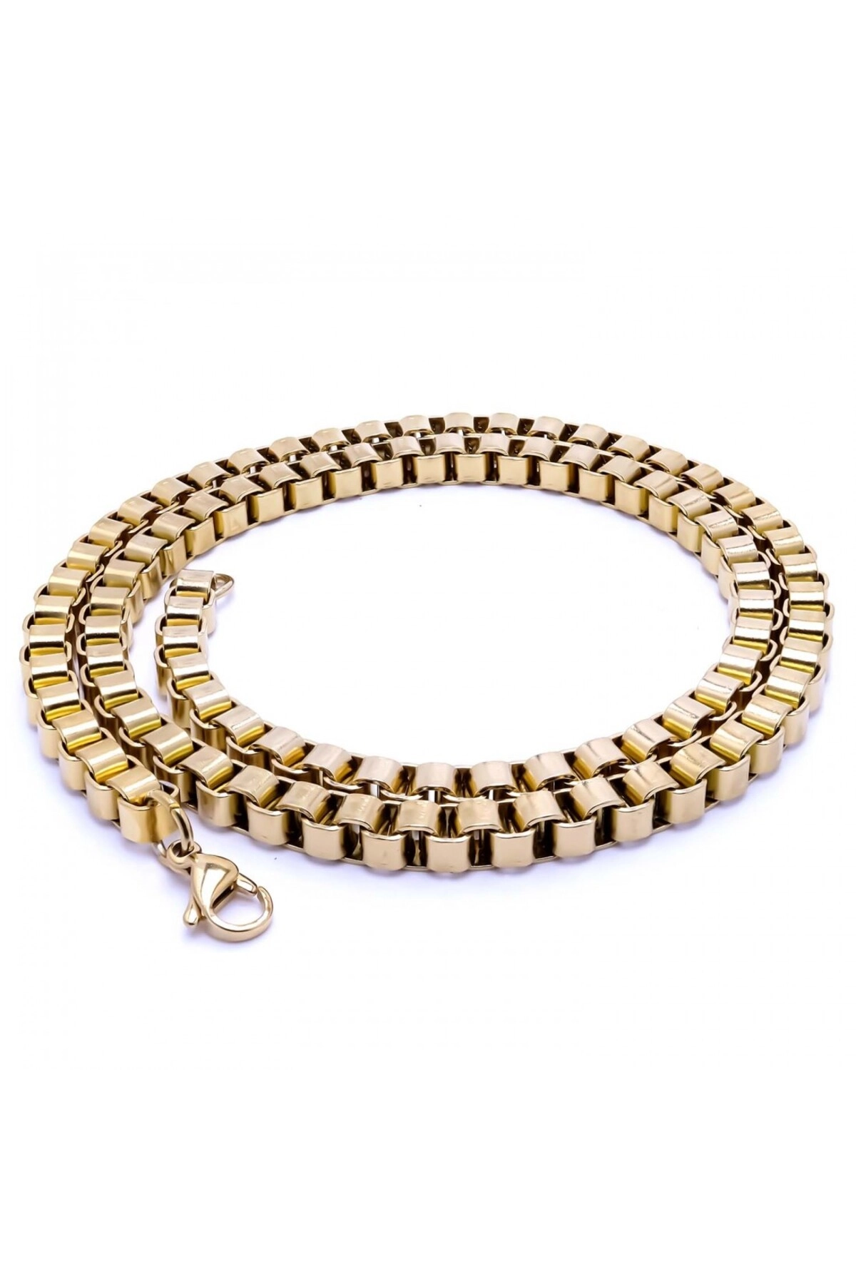 Kare Arnavut Çelik Kolye 6Mm-1