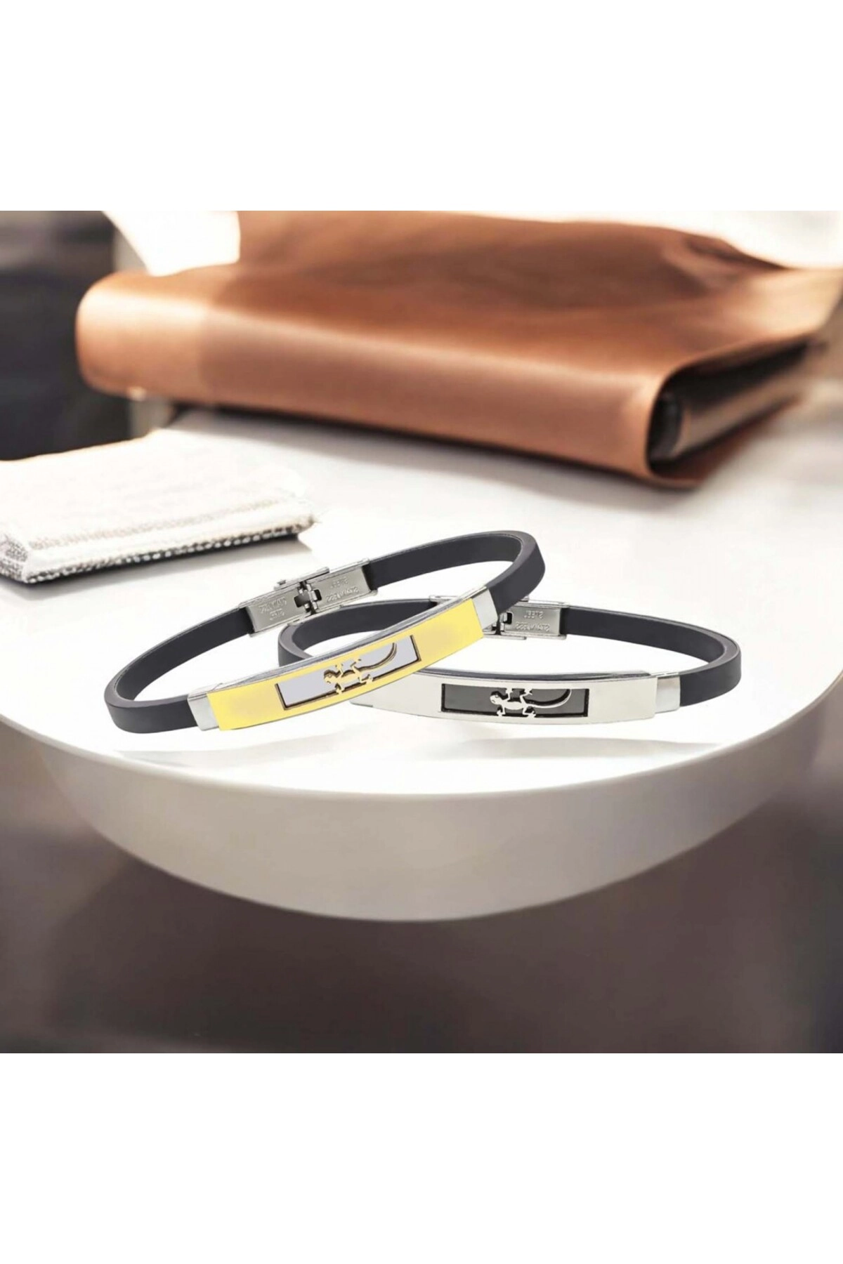 Kertenkele Desenli Çelik Bileklik-3