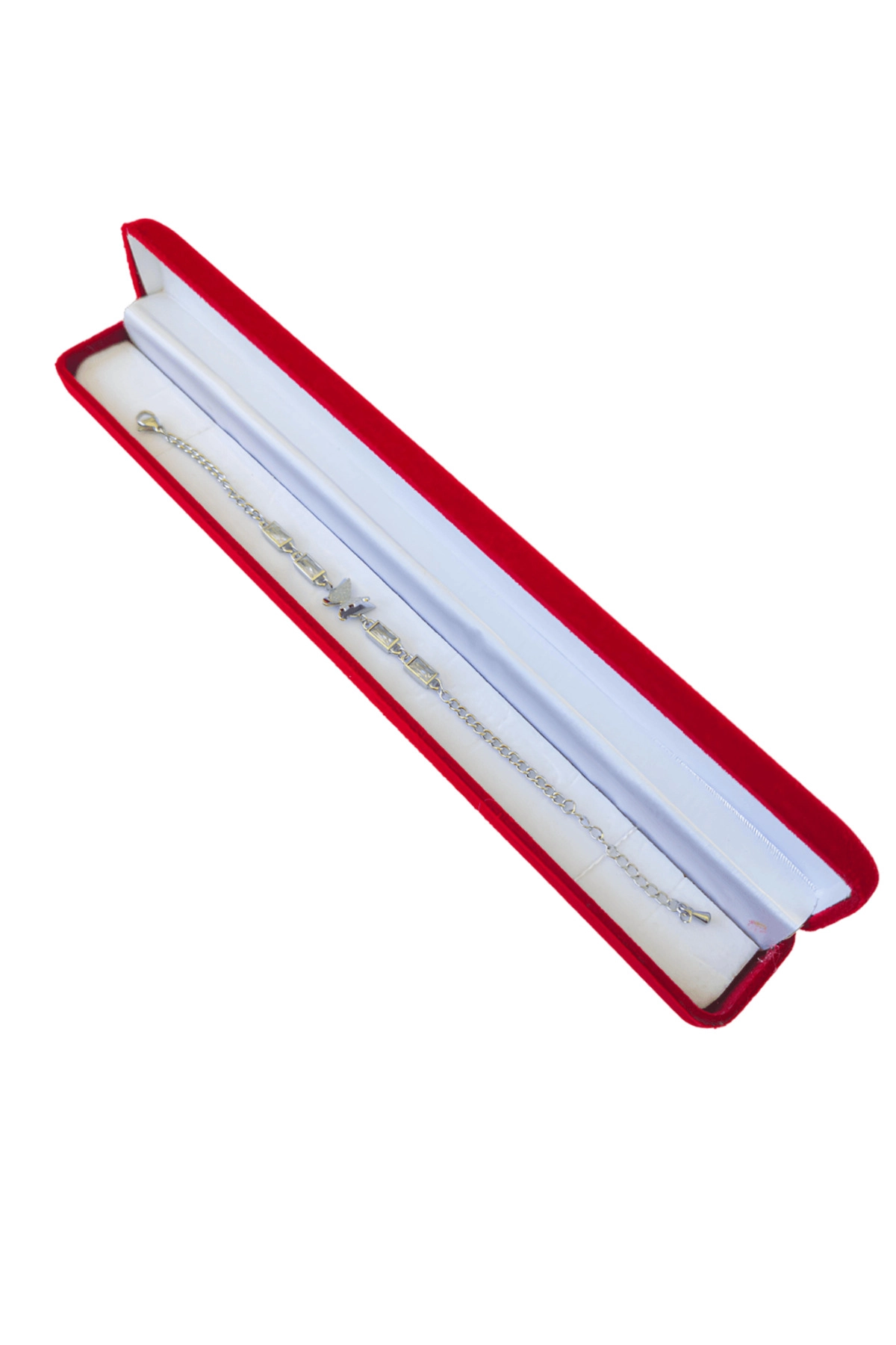 Lüx Kadife Kutuda | Kelebekli Zarif Çelik Bileklik | 316l Çelik - Kararmaz | Hediye Kadın-0