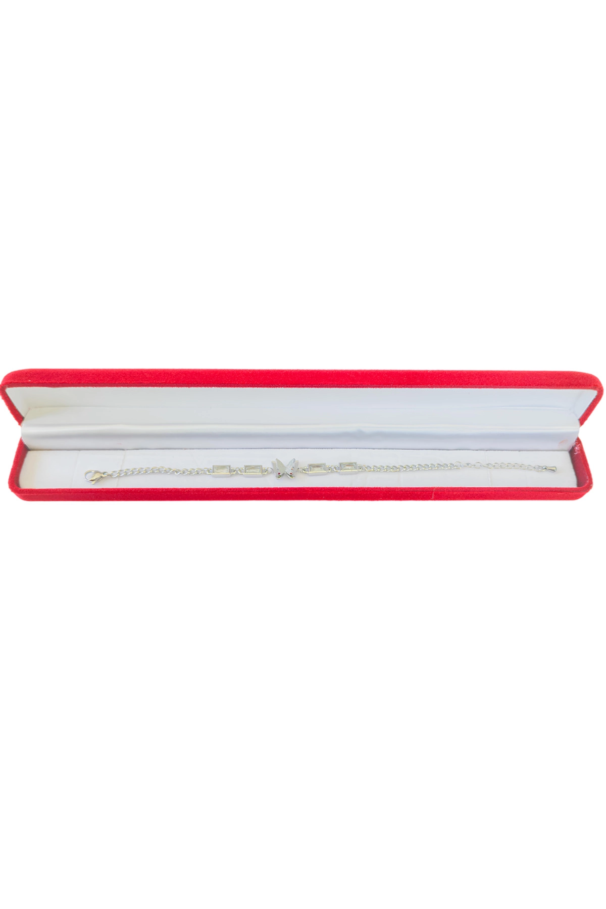 Lüx Kadife Kutuda | Kelebekli Zarif Çelik Bileklik | 316l Çelik - Kararmaz | Hediye Kadın-1