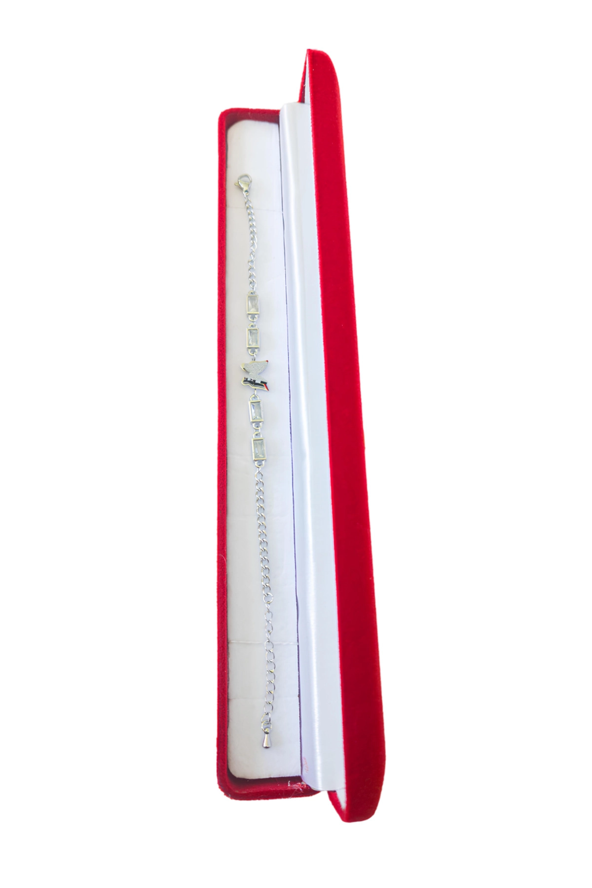 Lüx Kadife Kutuda | Kelebekli Zarif Çelik Bileklik | 316l Çelik - Kararmaz | Hediye Kadın-3