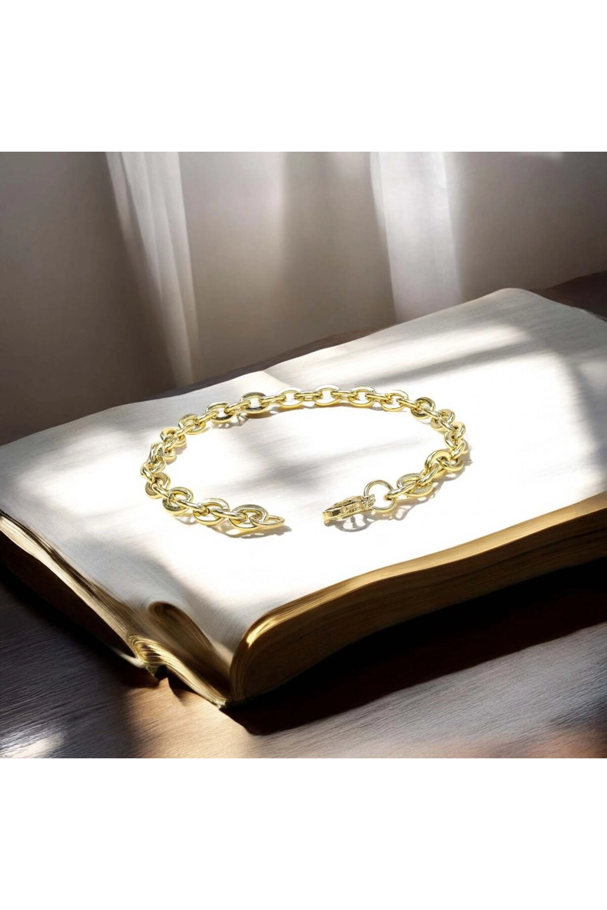 Mariner Sarı Çelik Zincir Bileklik 1.6Mm-2