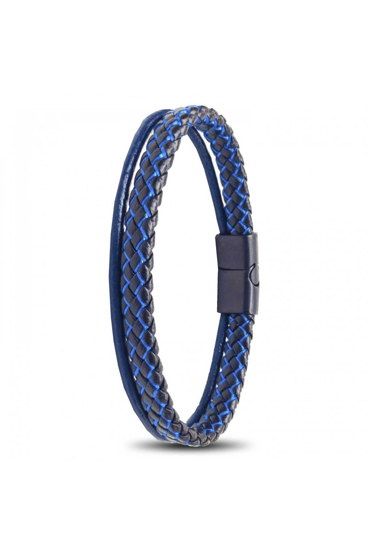 Mavi Renk Çoklu Deri Bileklik-0