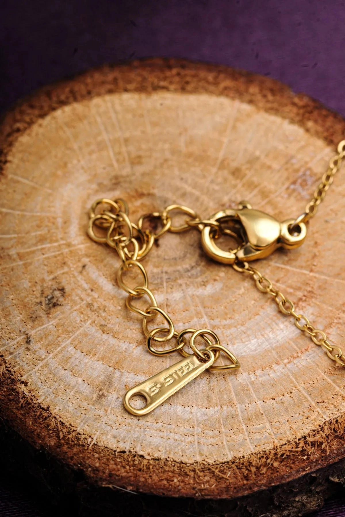 Opal Taşlı Hologram Uzay Kolye | 316l Çelik - Kararmaz | Hediye Kadın-3