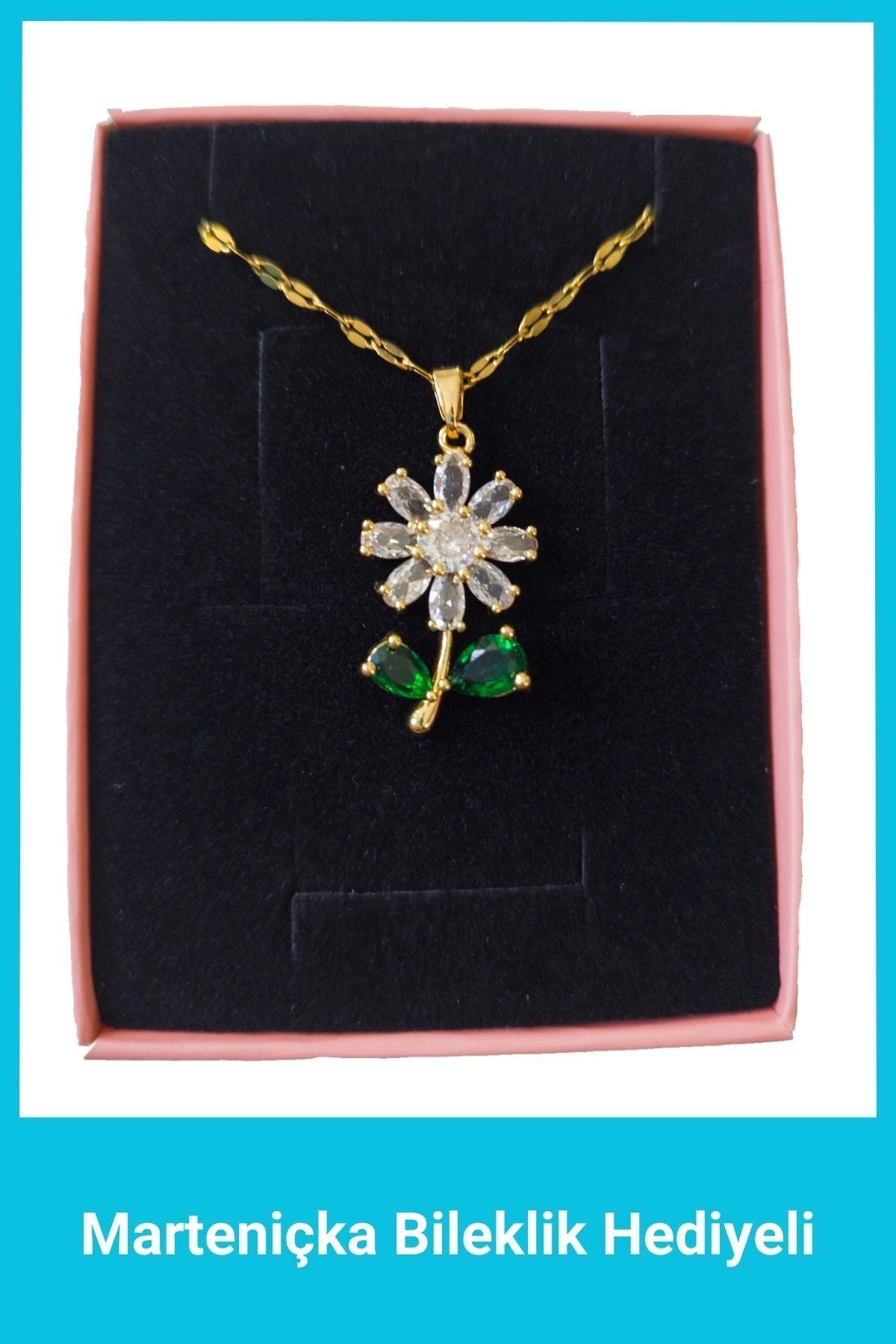 Papatya Kolye | 316l Çelik - Kararmaz | Hediye Kadın-0