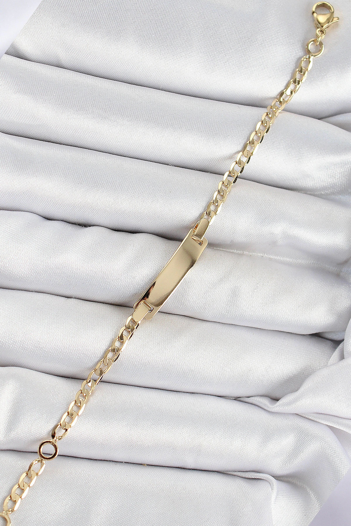 Pirinç Dikdörtgen Model Gold Renk Xuping Bebek Künyesi-1