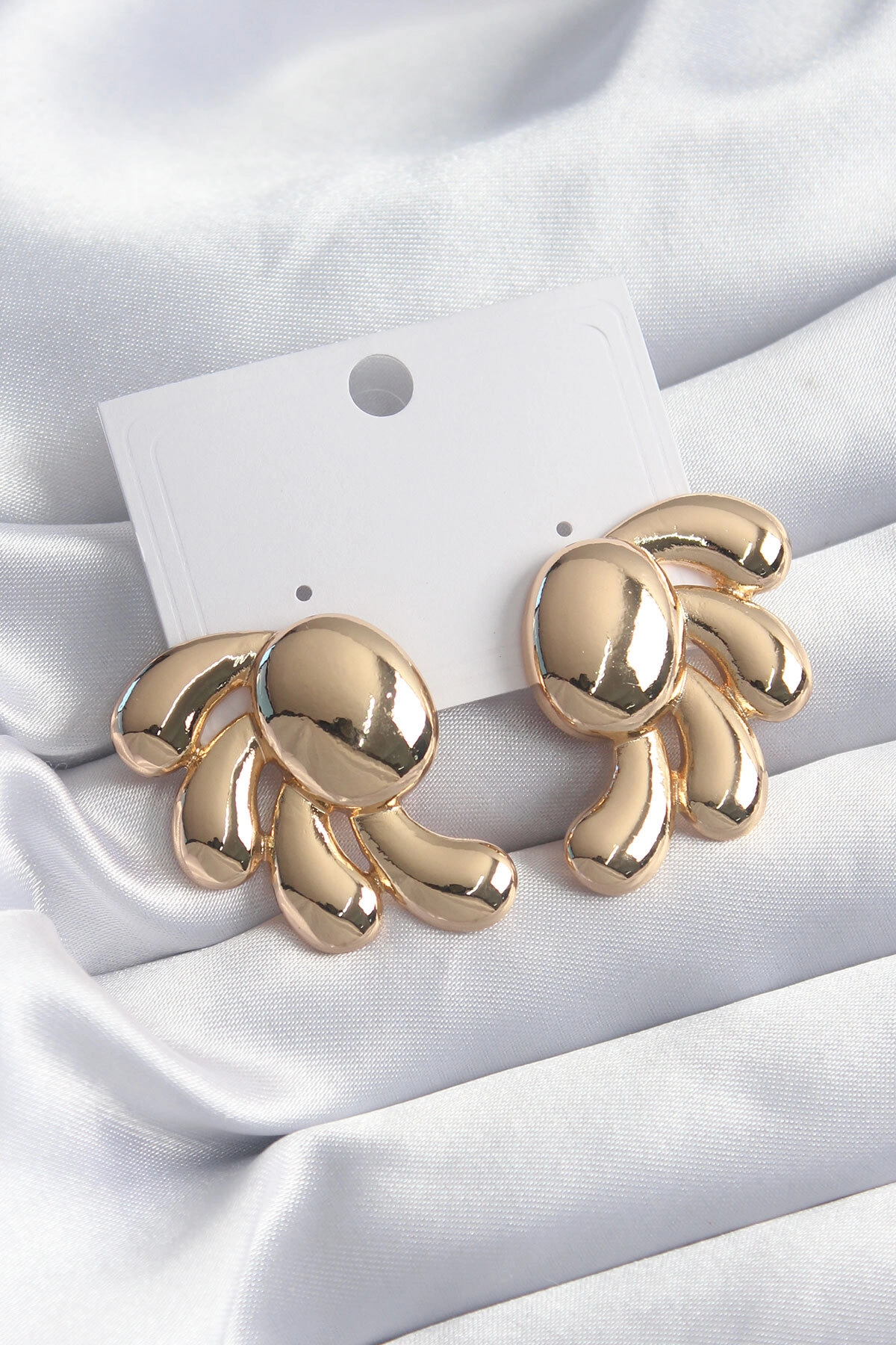 Pirinç Gold Renk Kadın Küpe-0